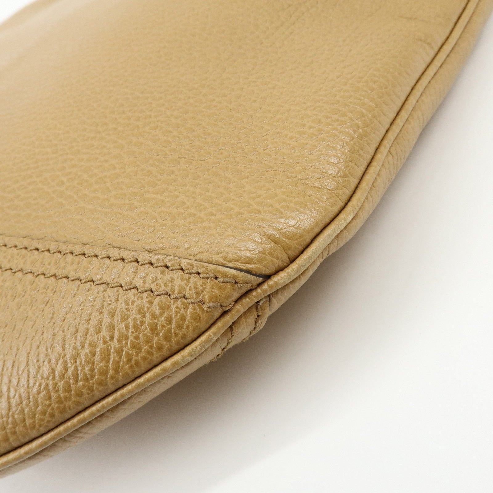GUCCI Sherry Leather Shoulder Bag Hand Bag Beige 293596