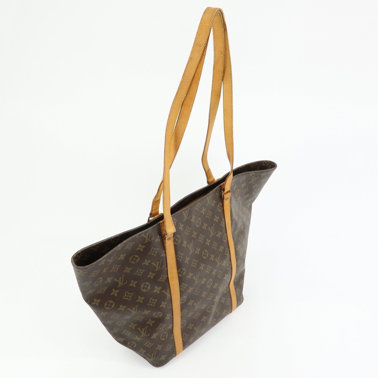 Louis Vuitton Monogram Sac Shopping GM Canvas Shoulder Bag Brown M51110