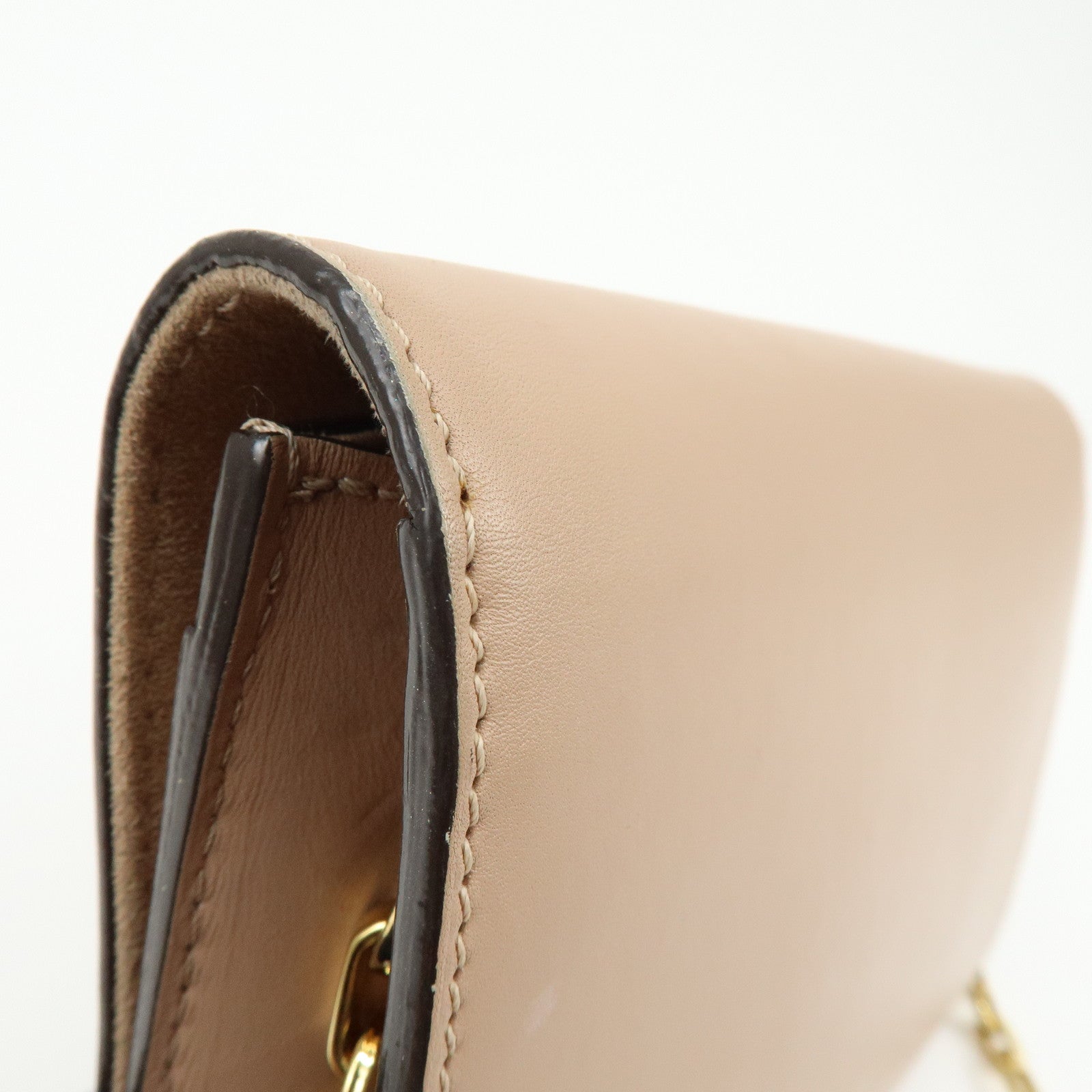 Louis Vuitton Pochette Louise GM Leather Chain Shoulder Bag Pink