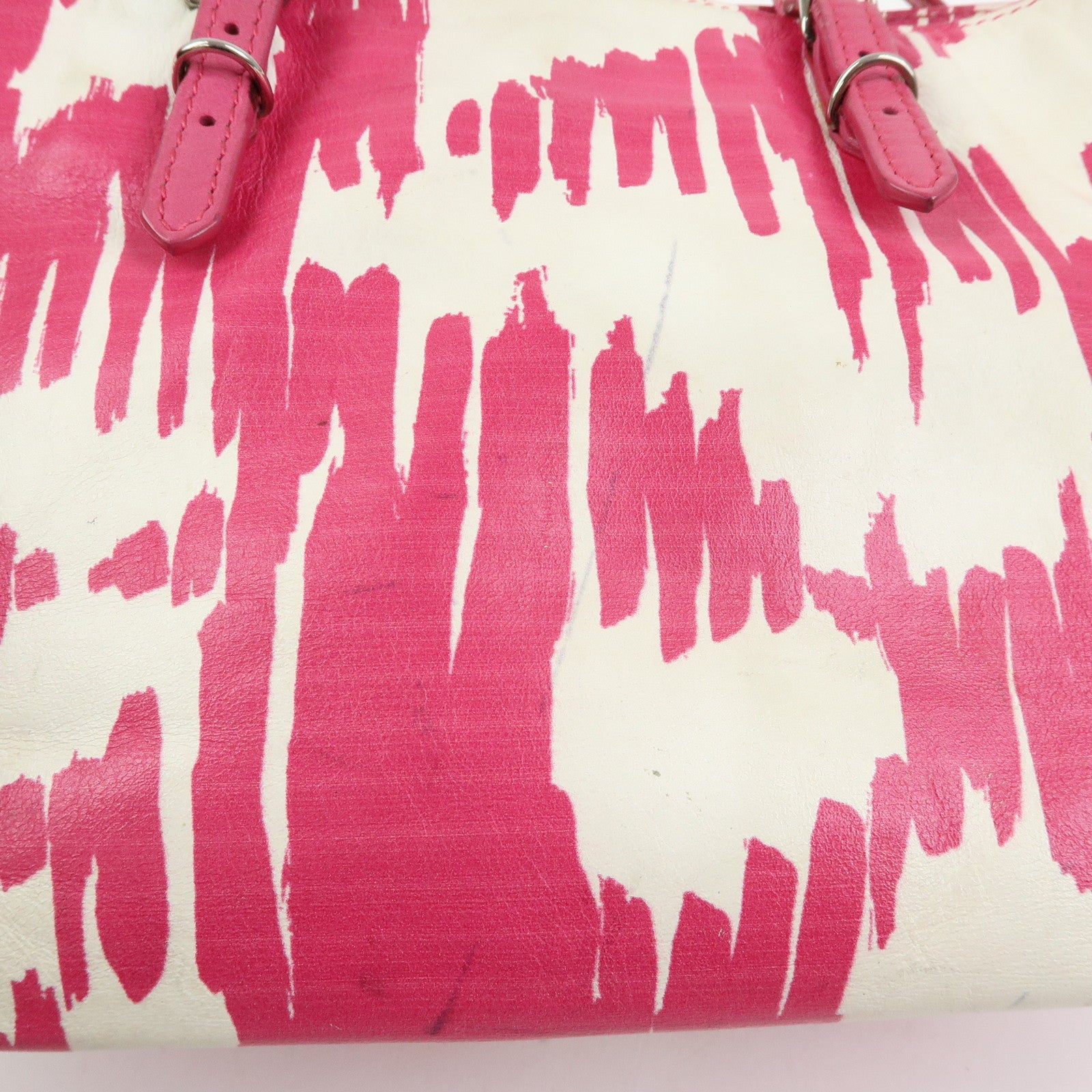 BALENCIAGA Leather Mini Paper 2Way Bag Tote Bag Hand Bag Pink 338585