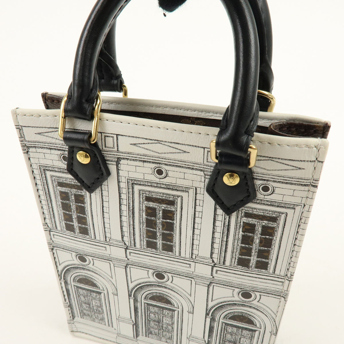 Louis Vuitton Monogram Petit Sac Plat x Fornasetti 2Way Bag M80991