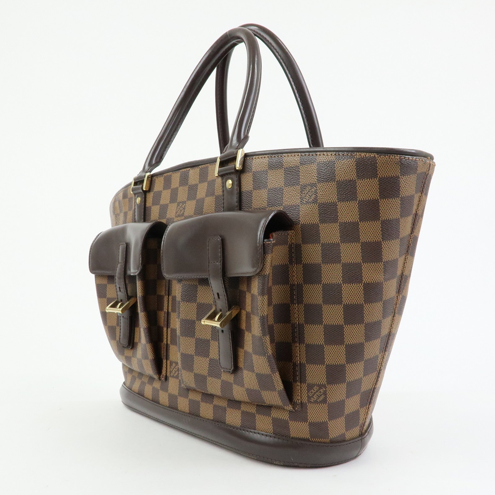 Louis Vuitton Damier Canvas Leather Manosque GM Hand Bag N51120