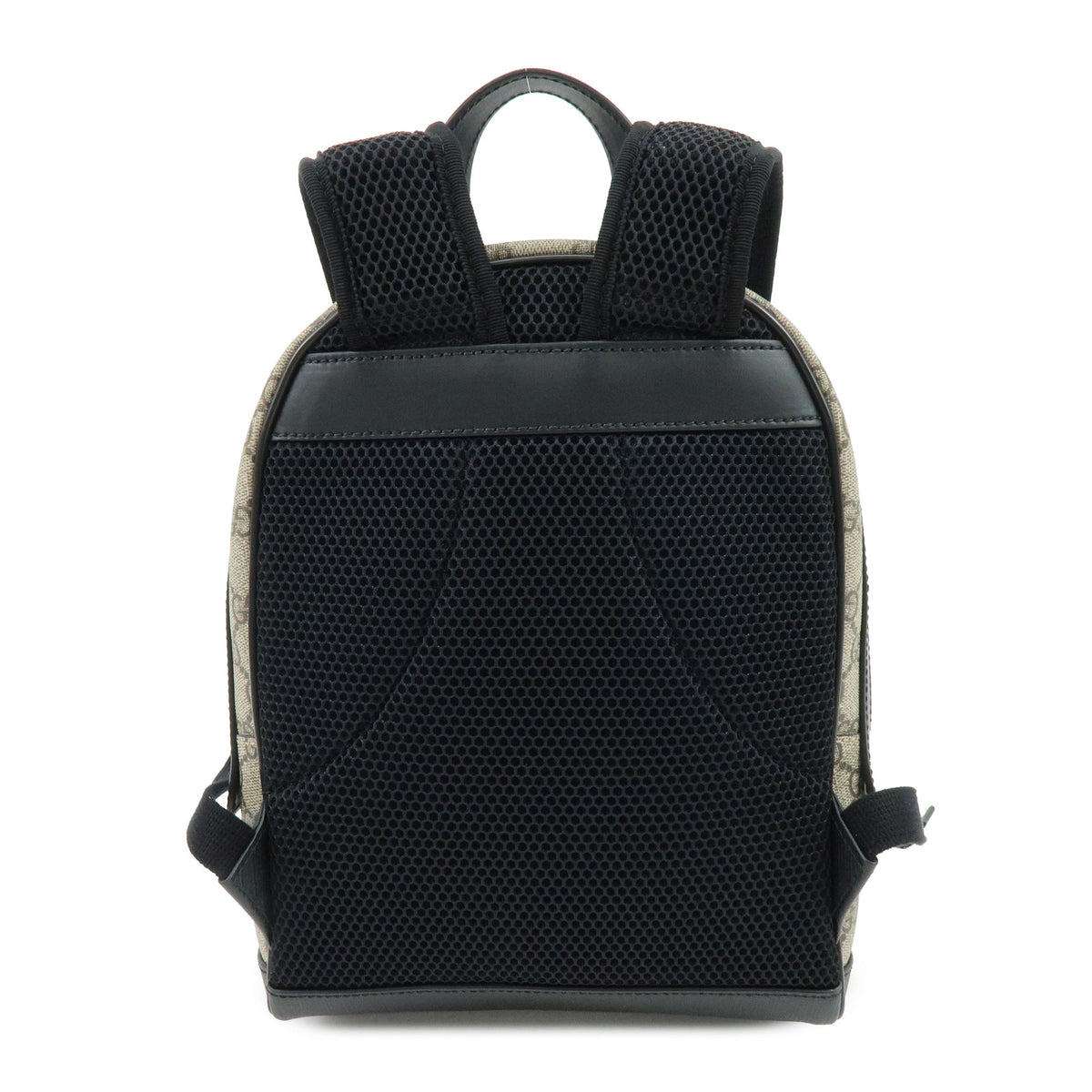 GUCCI GG Supreme Leather Back Pack Ruck Sack Beige Black 779869