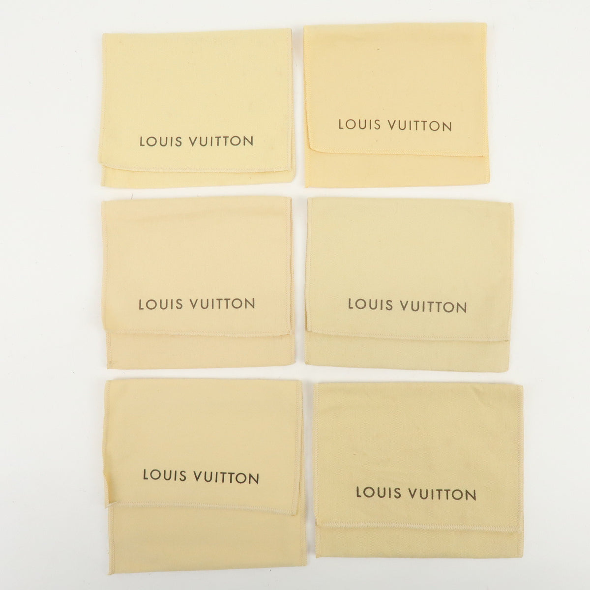 Louis Vuitton Lot of 25 Dust Bag Storage Bag Flap Style Beige