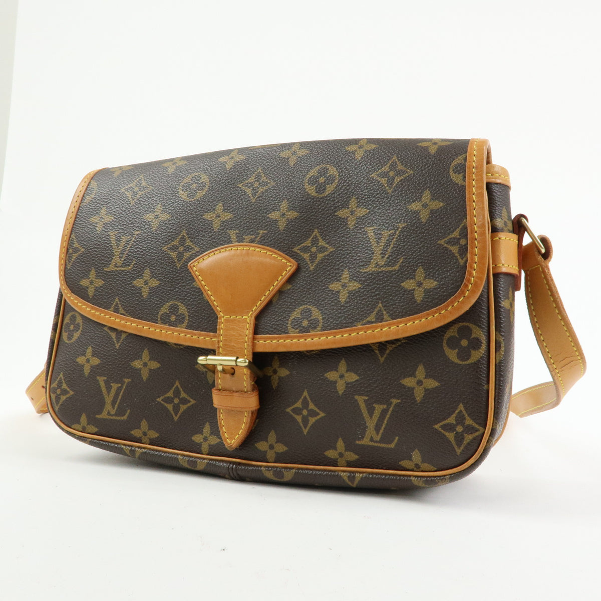 Louis Vuitton Monogram Canvas Sologne Shoulder Bag Brown M42250