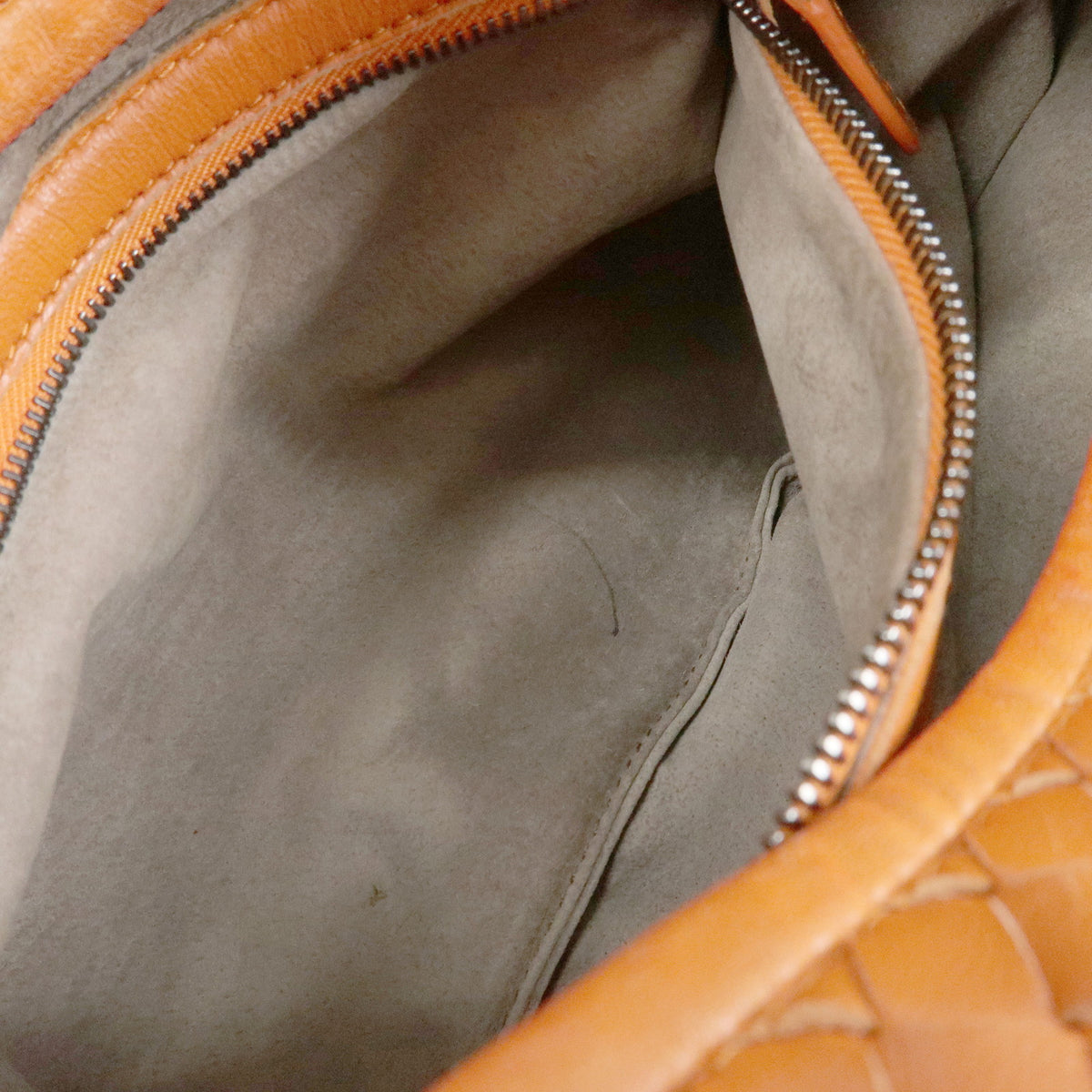 BOTTEGA VENETA Hobo Intrecciato Leather Shoulder Bag Orange 115653