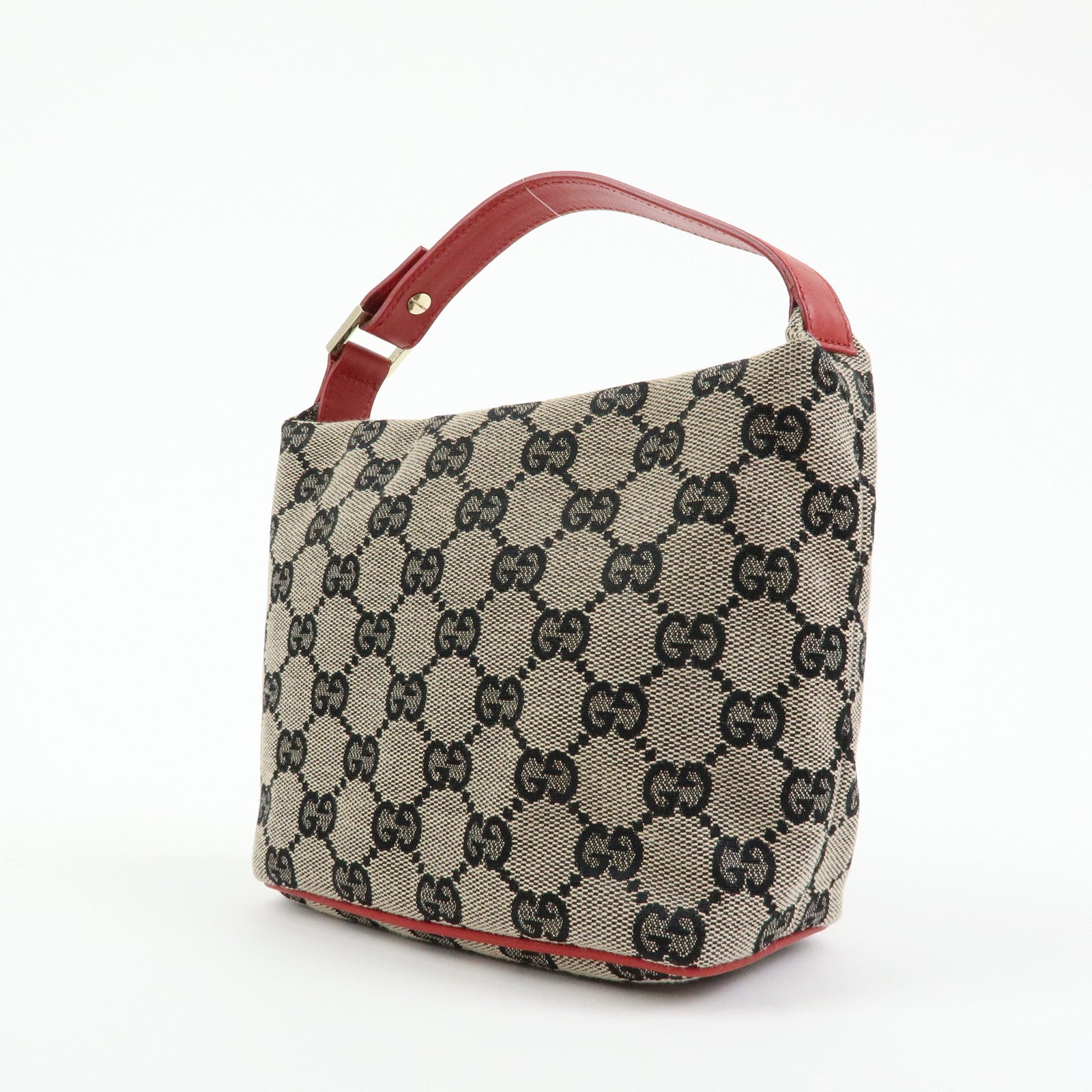 GUCCI GG Canvas Leather Vanity Accessory Pochette Mini Pouch 039・1147