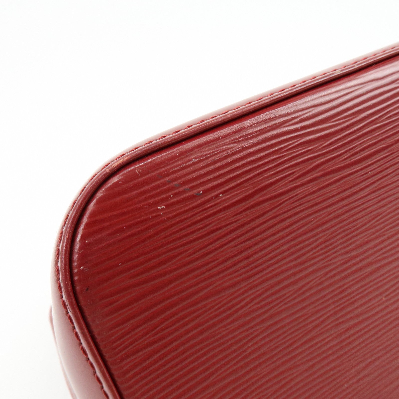 Louis Vuitton Epi Alma PM Leather Hand Bag Carmine Red M4058E
