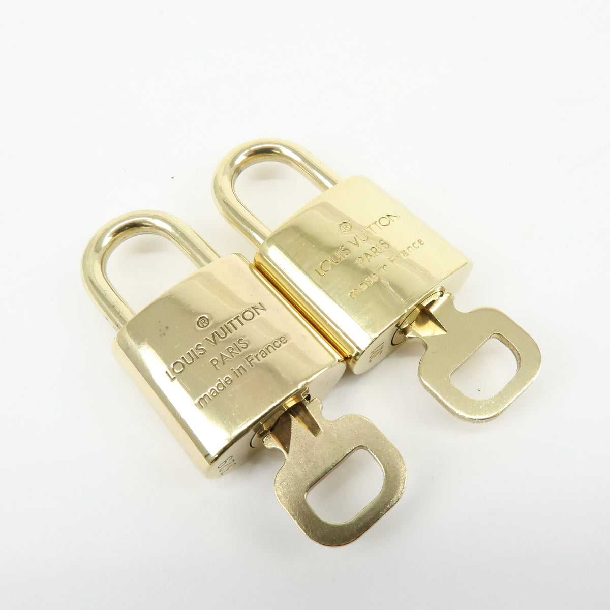 Louis Vuitton Lot of 10 Lock & Key Cadena Key Lock Gold