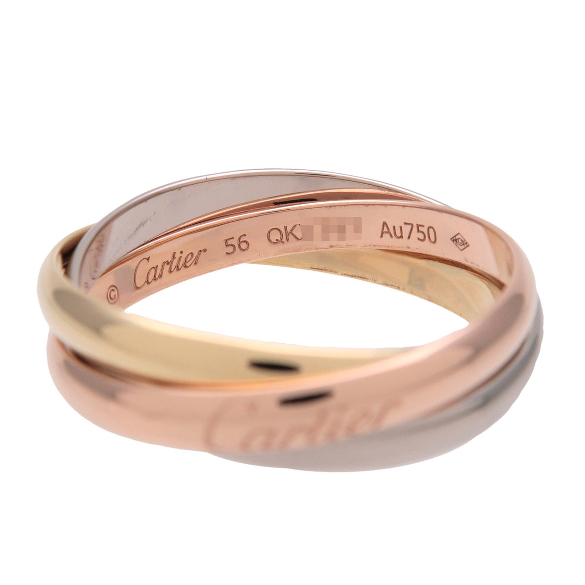 Cartier Trinity Ring SM K18 750YG/WG/PG #56 US7.75 EU56 HK17