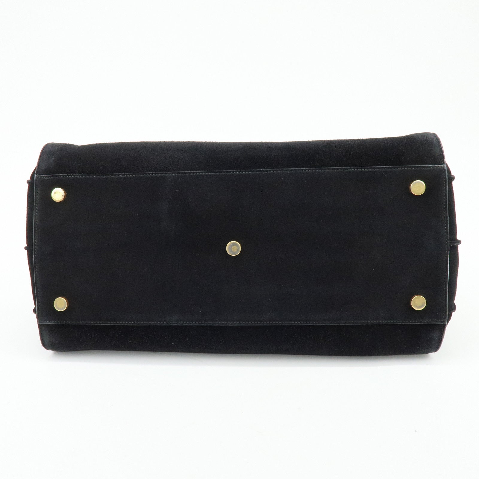 SAINT LAURENT PARIS Sac de Jour Leather Suede Hand Bag Black 319910