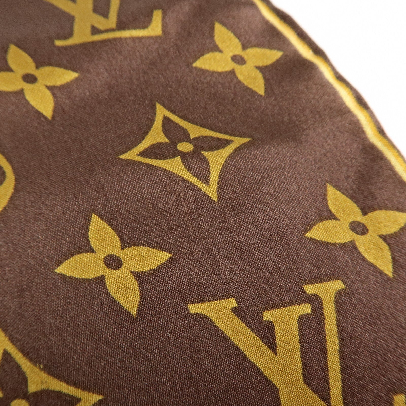 Louis Vuitton Monogram Silk 100% Scarf Shawl Leopard Pattern Brown
