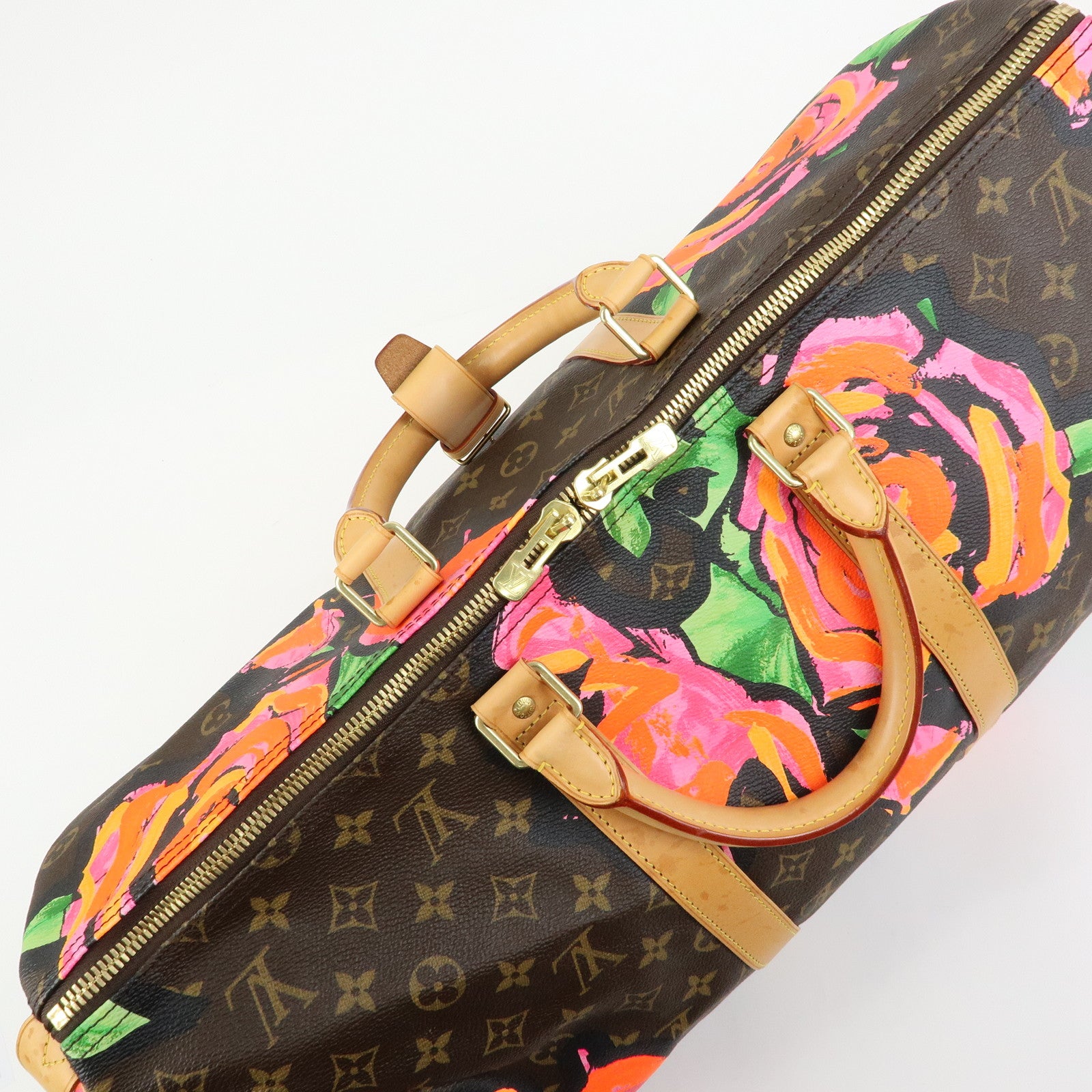Louis Vuitton Monogram Rose Keep All Bandouliere 50 Boston Bag M48605