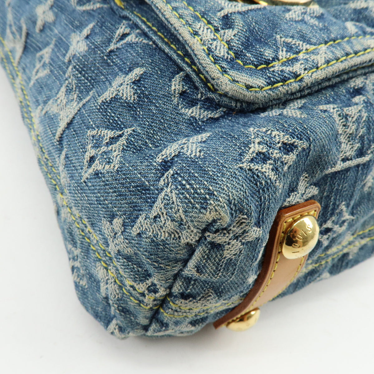 Louis Vuitton Monogram Denim Baggy GM Shoulder Bag Blue M95048