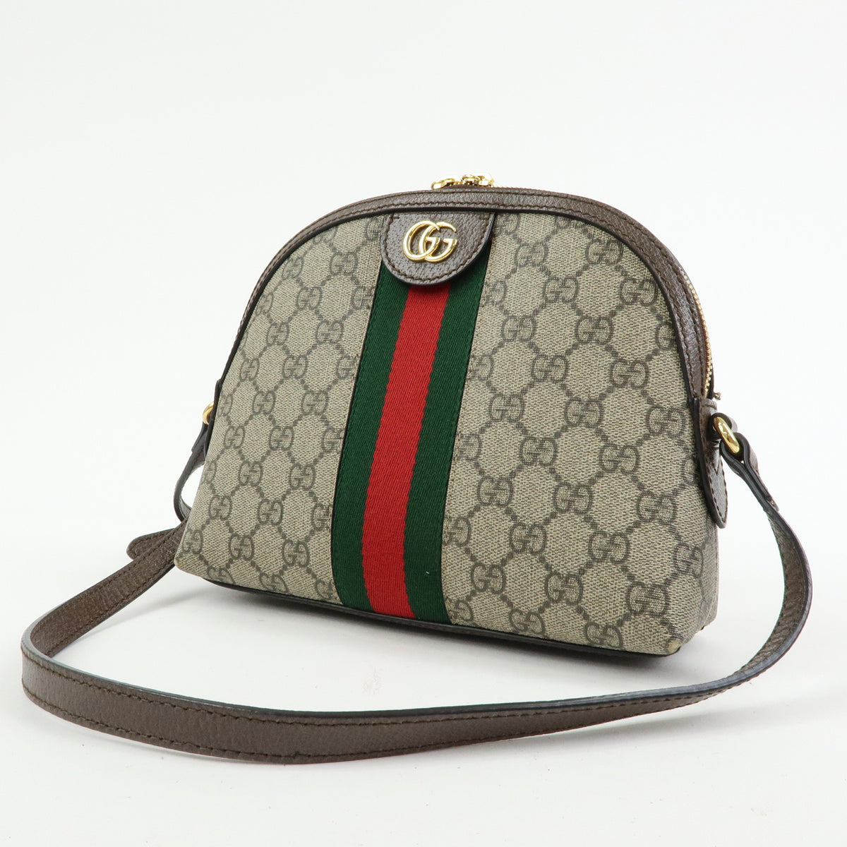 GUCCI Ophidia Sherry Double G GG Supreme Leather Shoulder Bag 499621