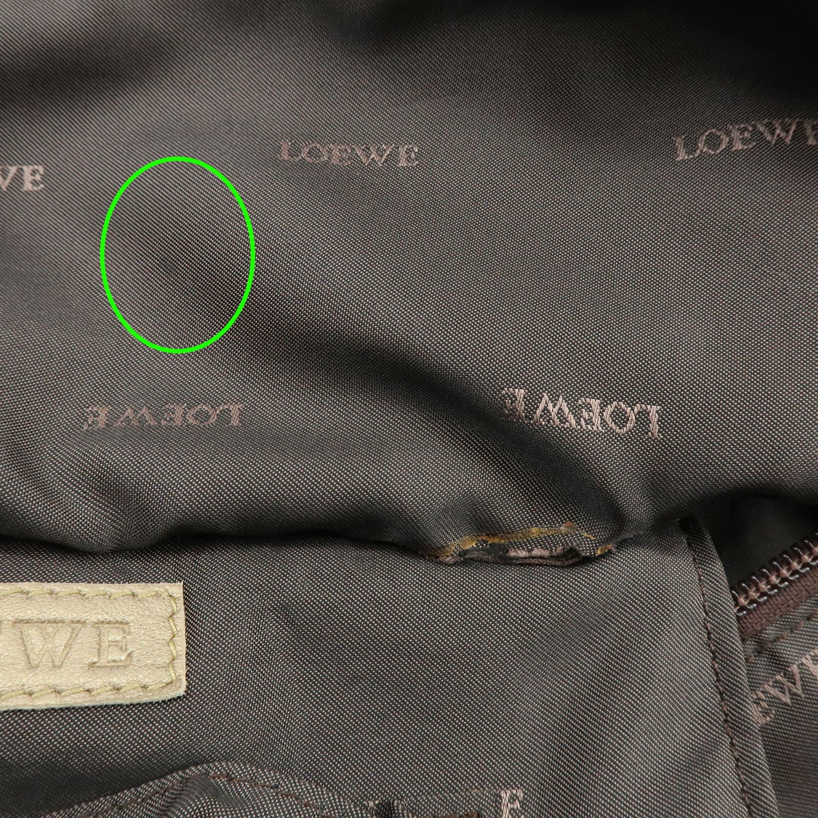 LOEWE Anagram Nappa Aire Leather Hand Bag Tote Bag Gold