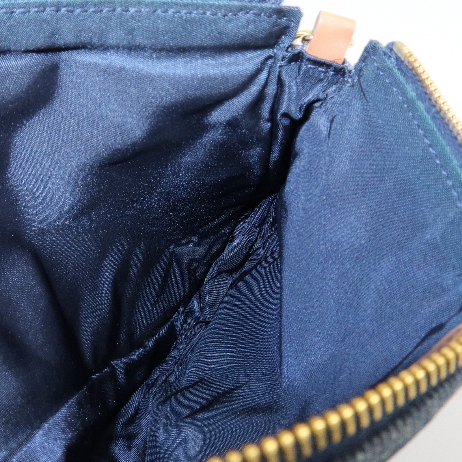 Christian Dior Saddle Pouch Denim Leather Hand Bag Shoulder Bag Indigo Used