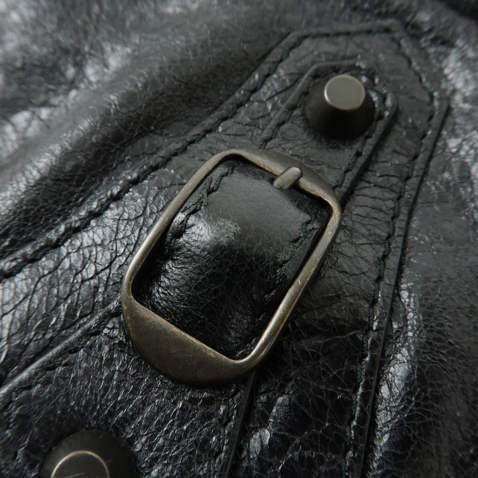 BALENCIAGA The Town Leather 2Way Bag Hand Bag Black 240579