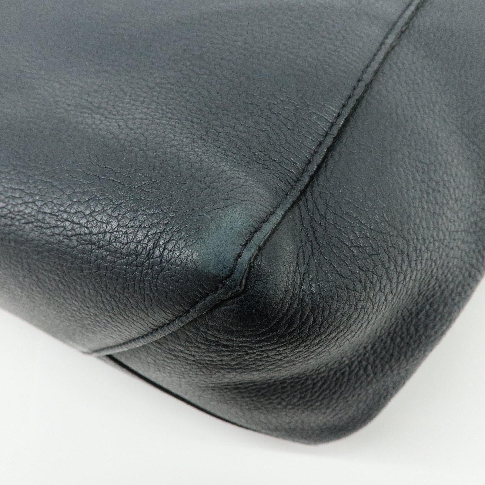 CELINE Cabas Phantom Leather Shoulder Bag Tote Bag Black