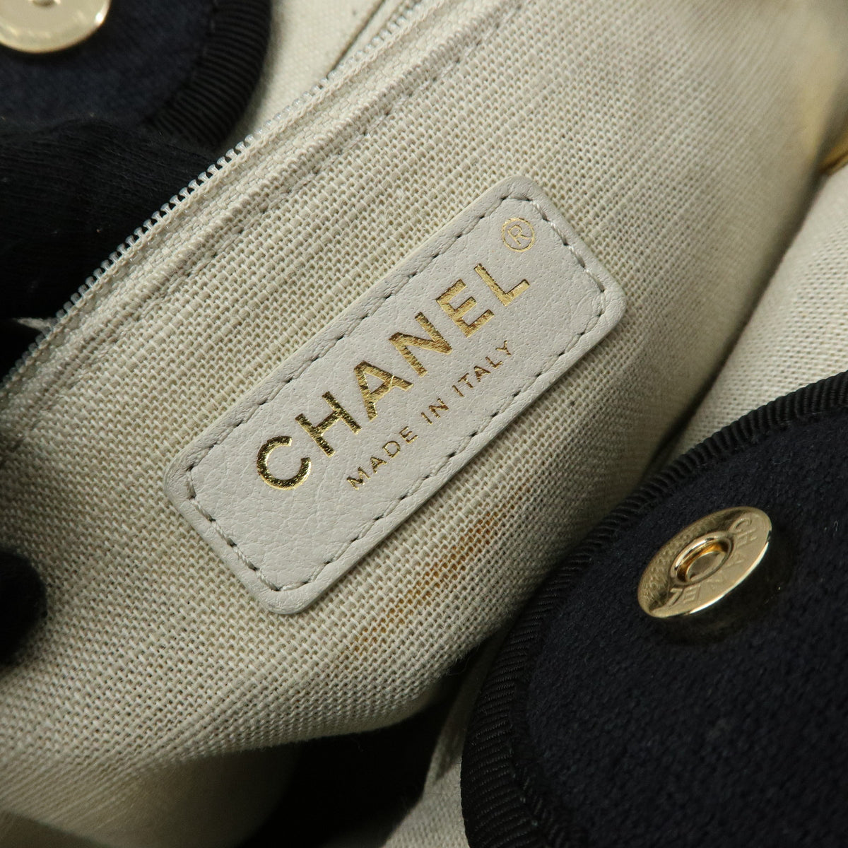 CHANEL Deauville Tote MM 2WAY Hand Bag Shoulder Bag Black A57069