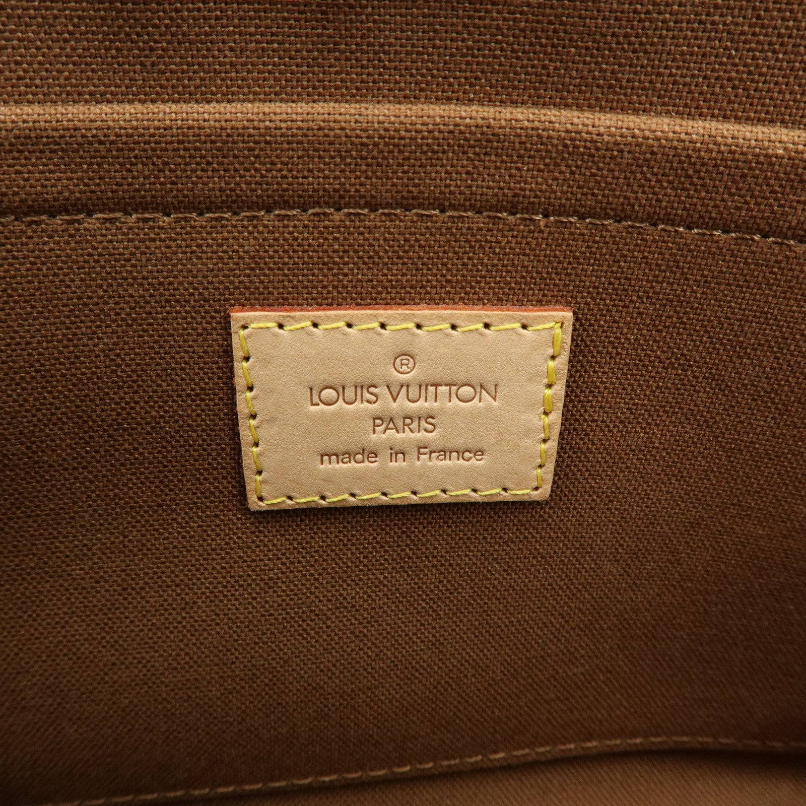Louis Vuitton Monogram Canvas Leather Popincourt Hand Bag Brown M40009