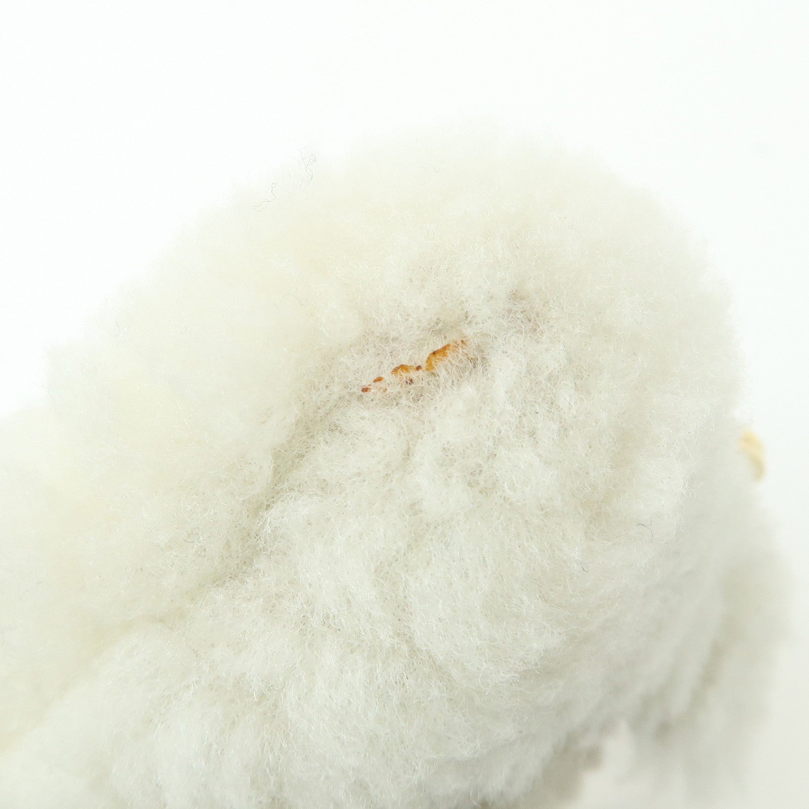 LOEWE Wool Leather Coin Case Bag Charm Rabbit White