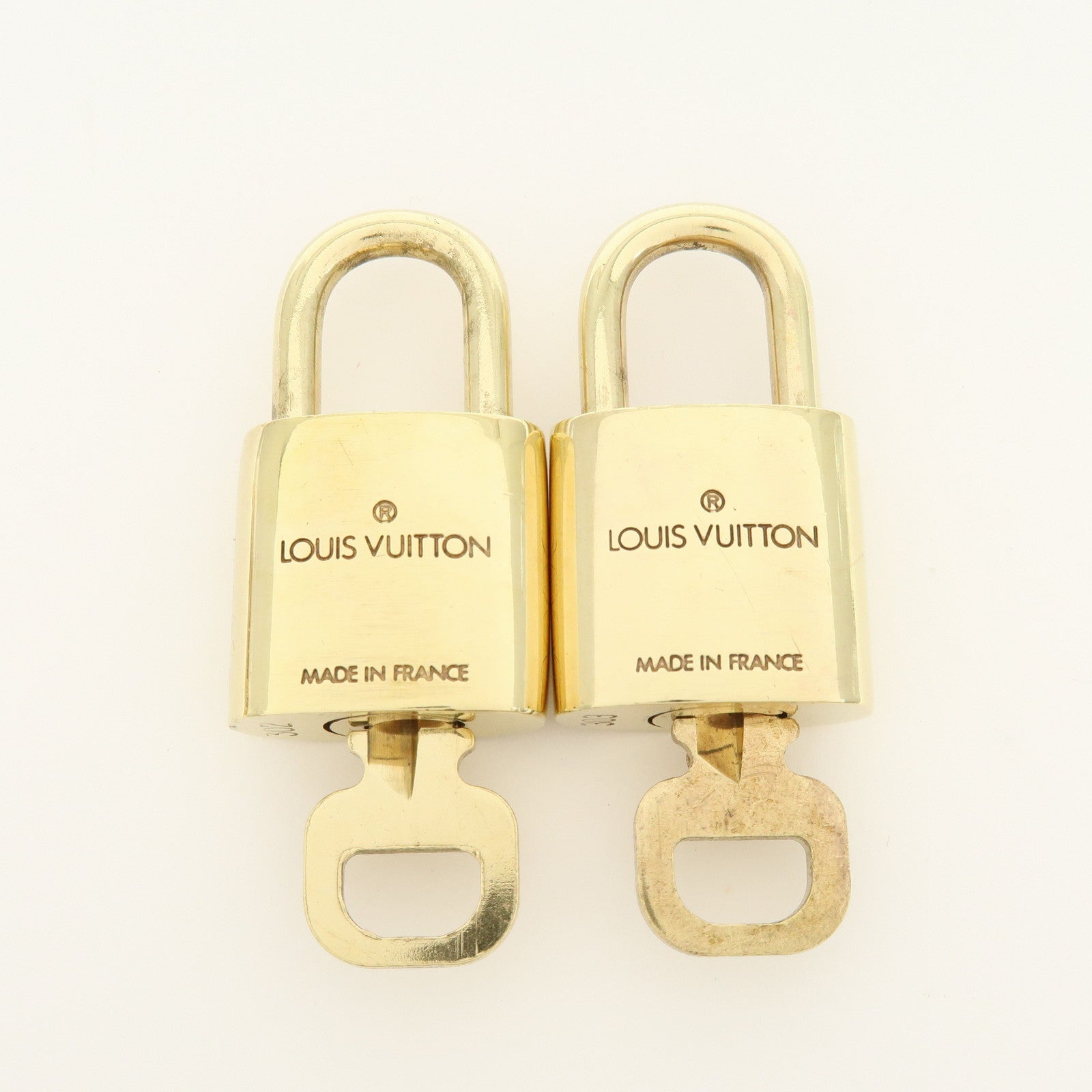 Louis Vuitton Lot of 10 Lock & Key Cadena Key Lock Gold