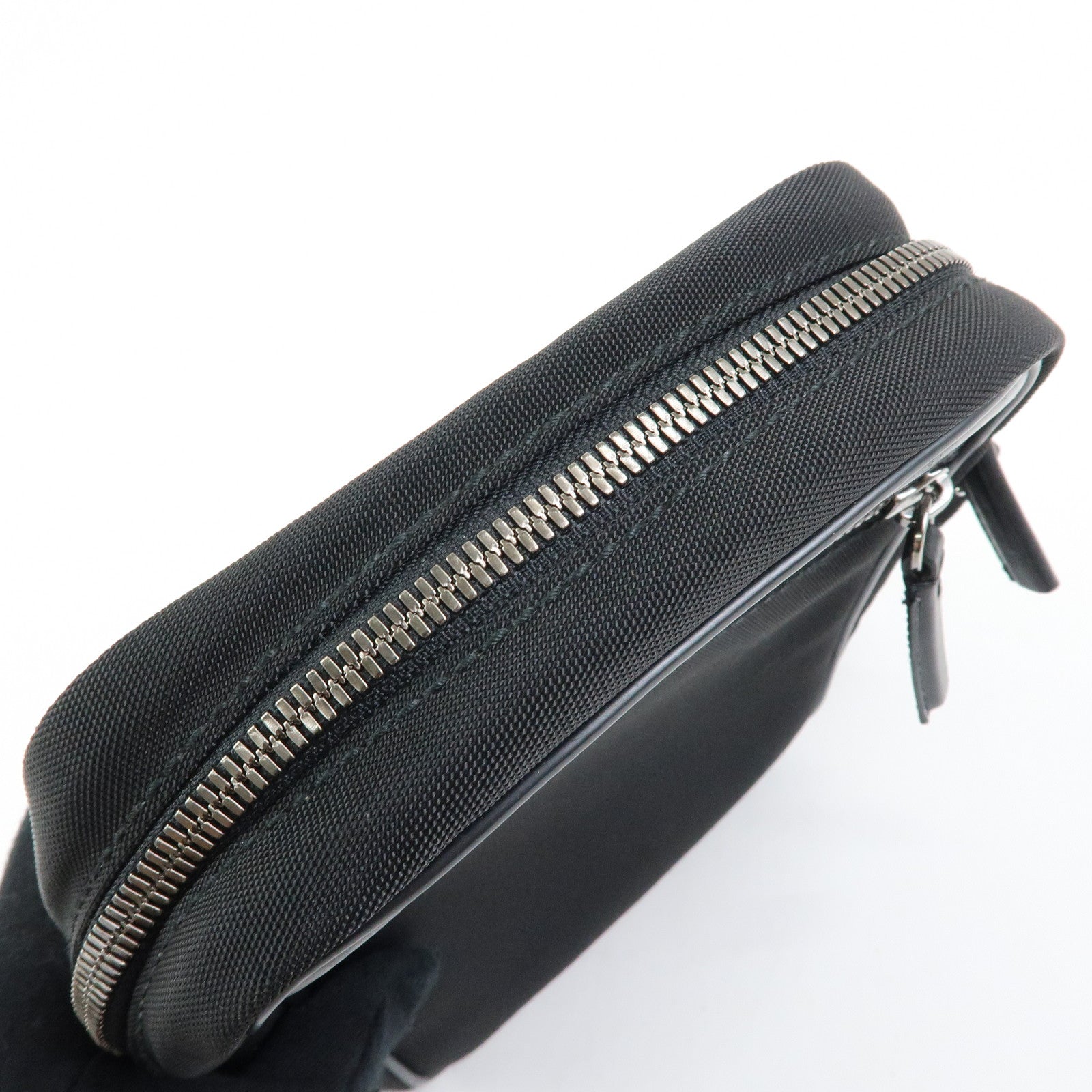 GUCCI Logo Canvas Leather Shoulder Bag Crossbody Bag Black 101680