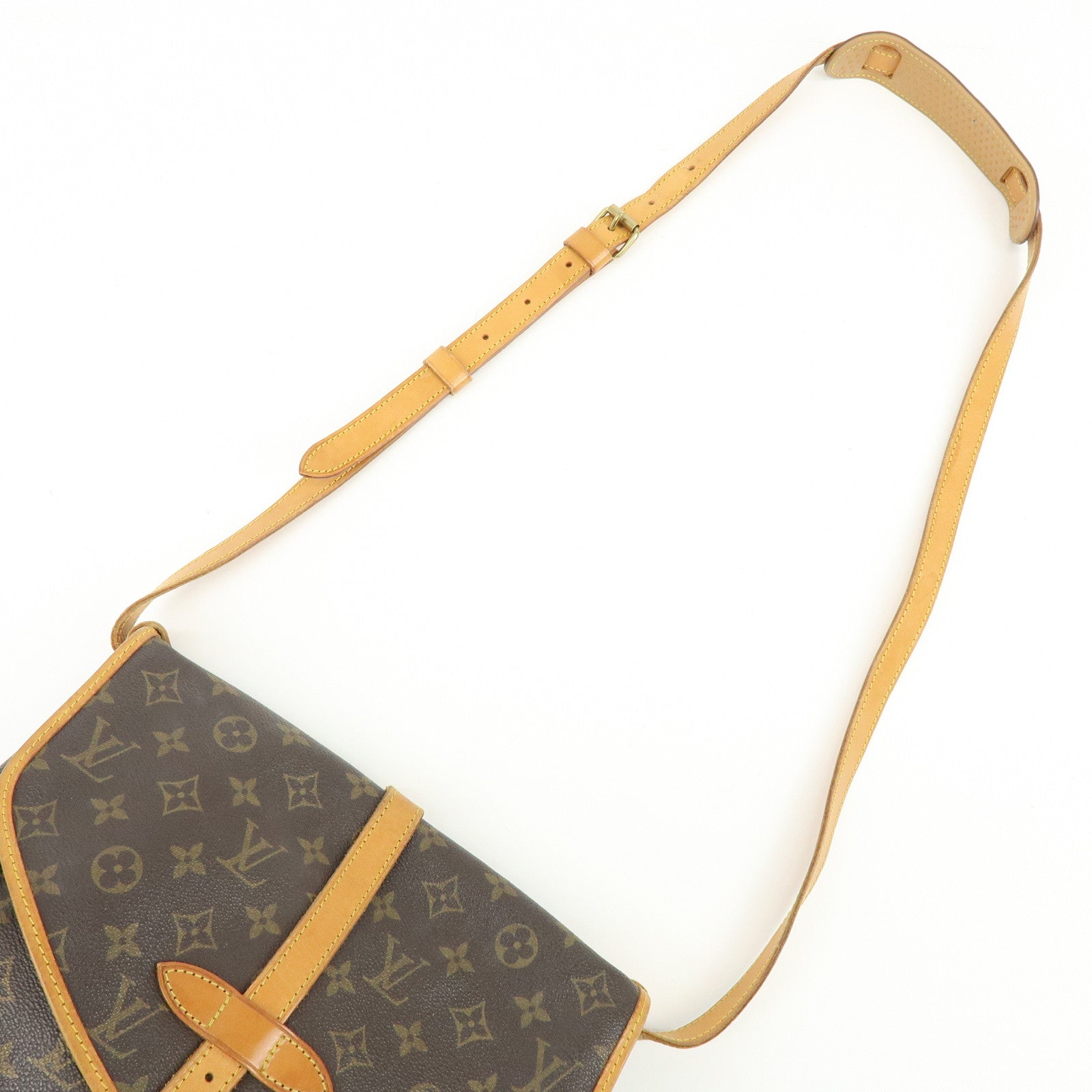 Louis Vuitton Monogram Saumur 30 Canvas Shoulder Bag Brown M42256