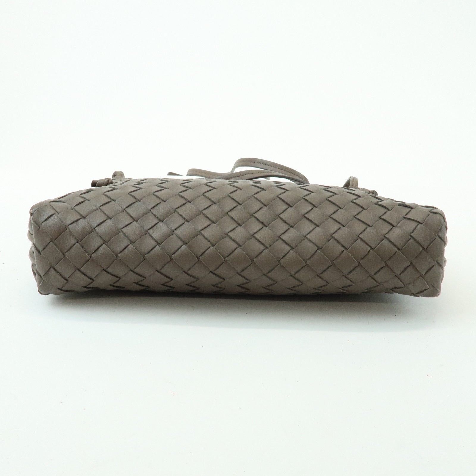 BOTTEGA VENETA Intrecciato Nodini Leather Shoulder Bag Brown