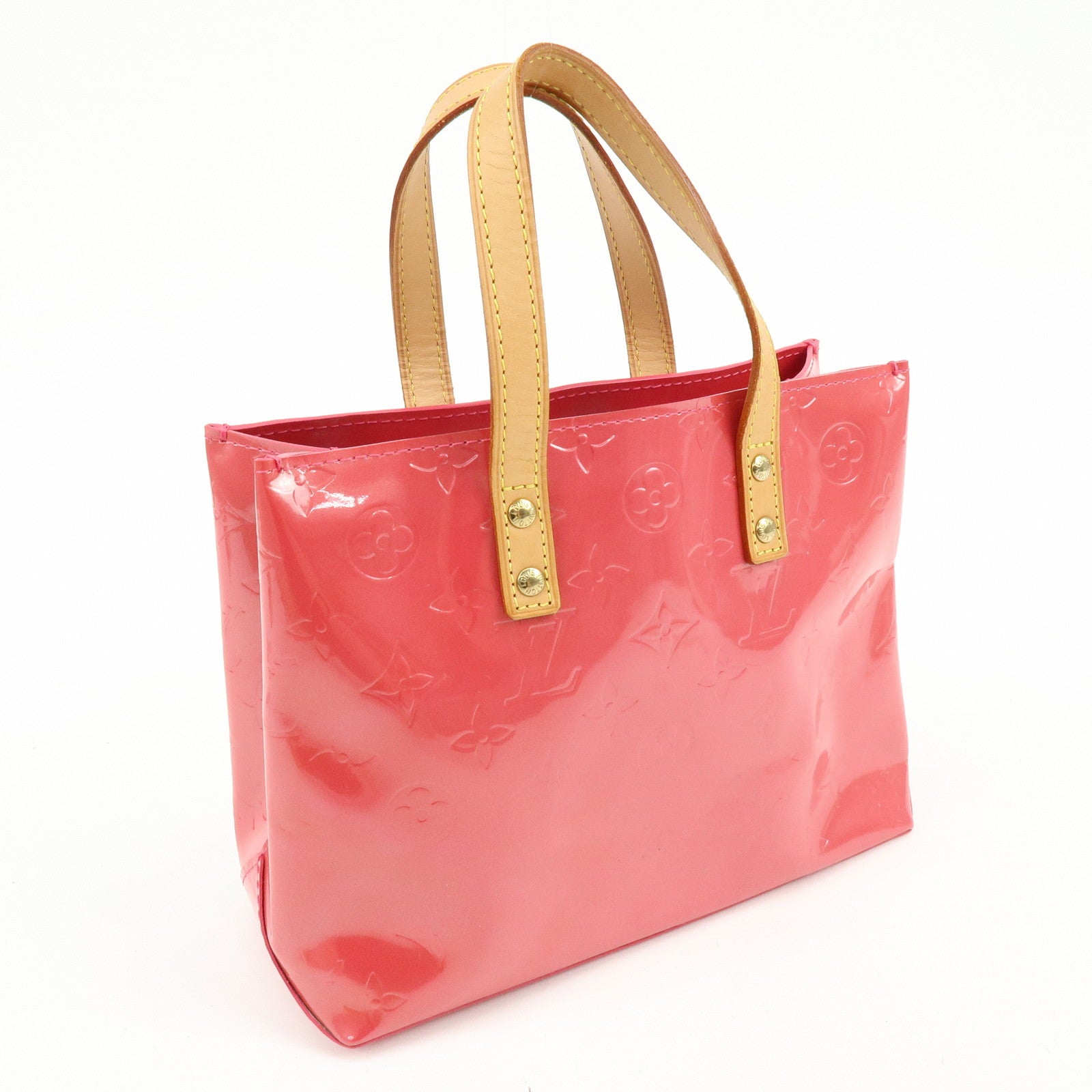 Louis Vuitton Monogram Vernis Reade PM Hand Bag Framboise M9132F