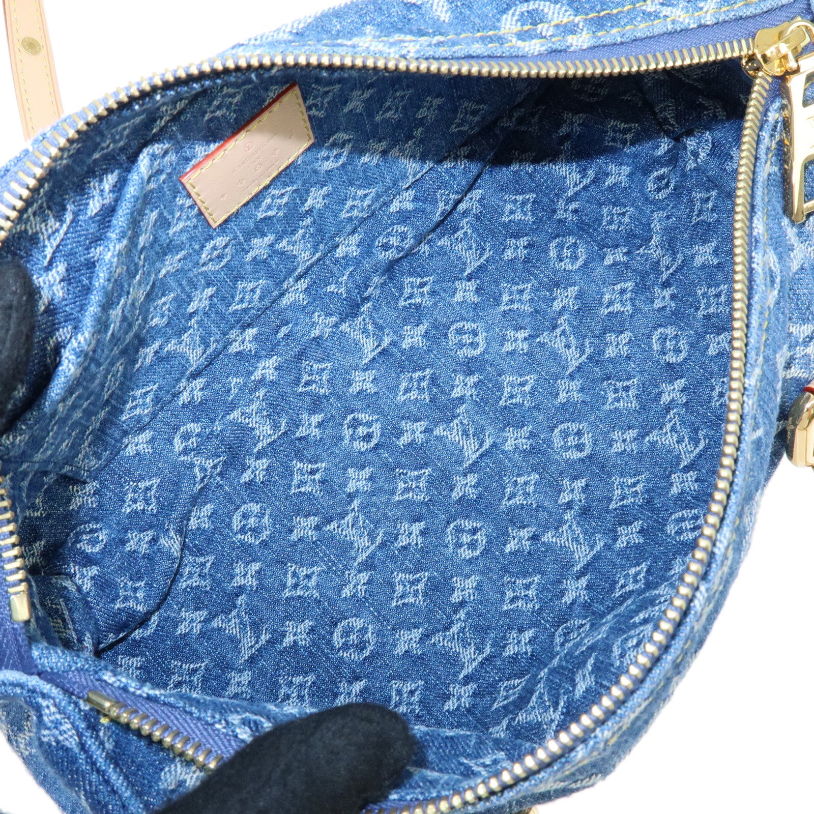 Louis Vuitton Monogram Denim Papillon MM LV Remix Bag Pouch M46830