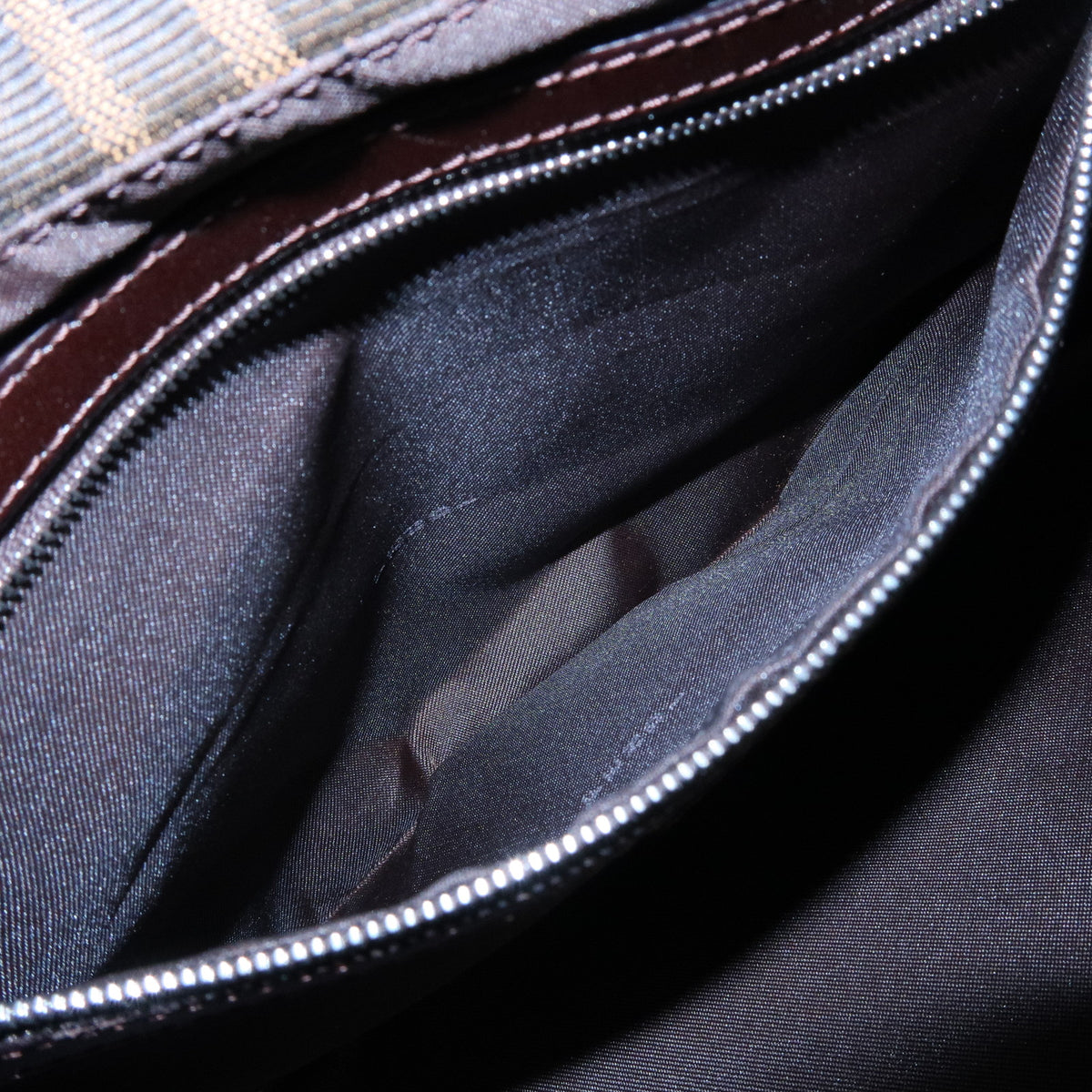 FENDI Zucca Canvas Leather Shoulder Bag Hand Bag Black Brown 26569
