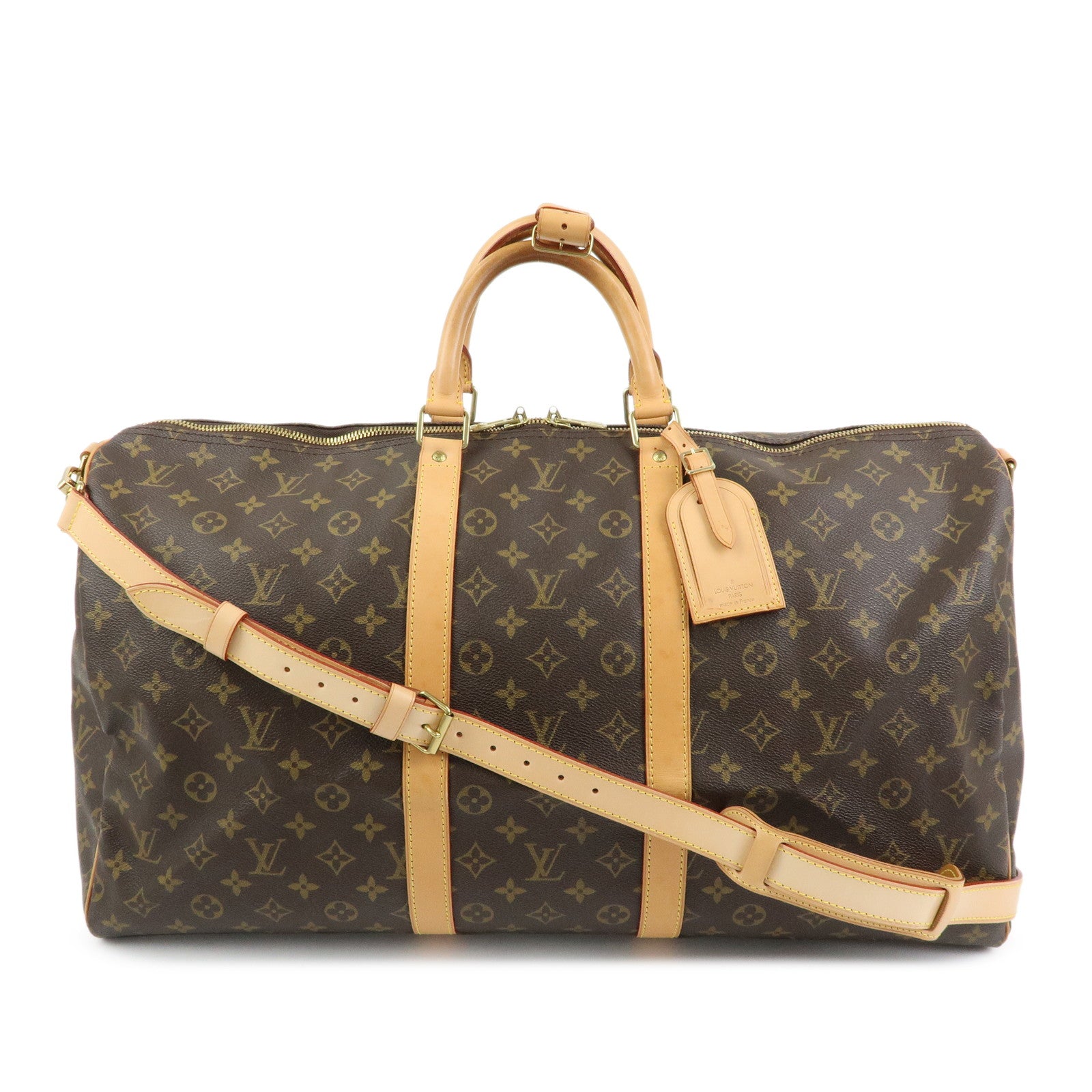 Louis Vuitton Monogram Keep All Bandouliere 55 Boston Bag M41414