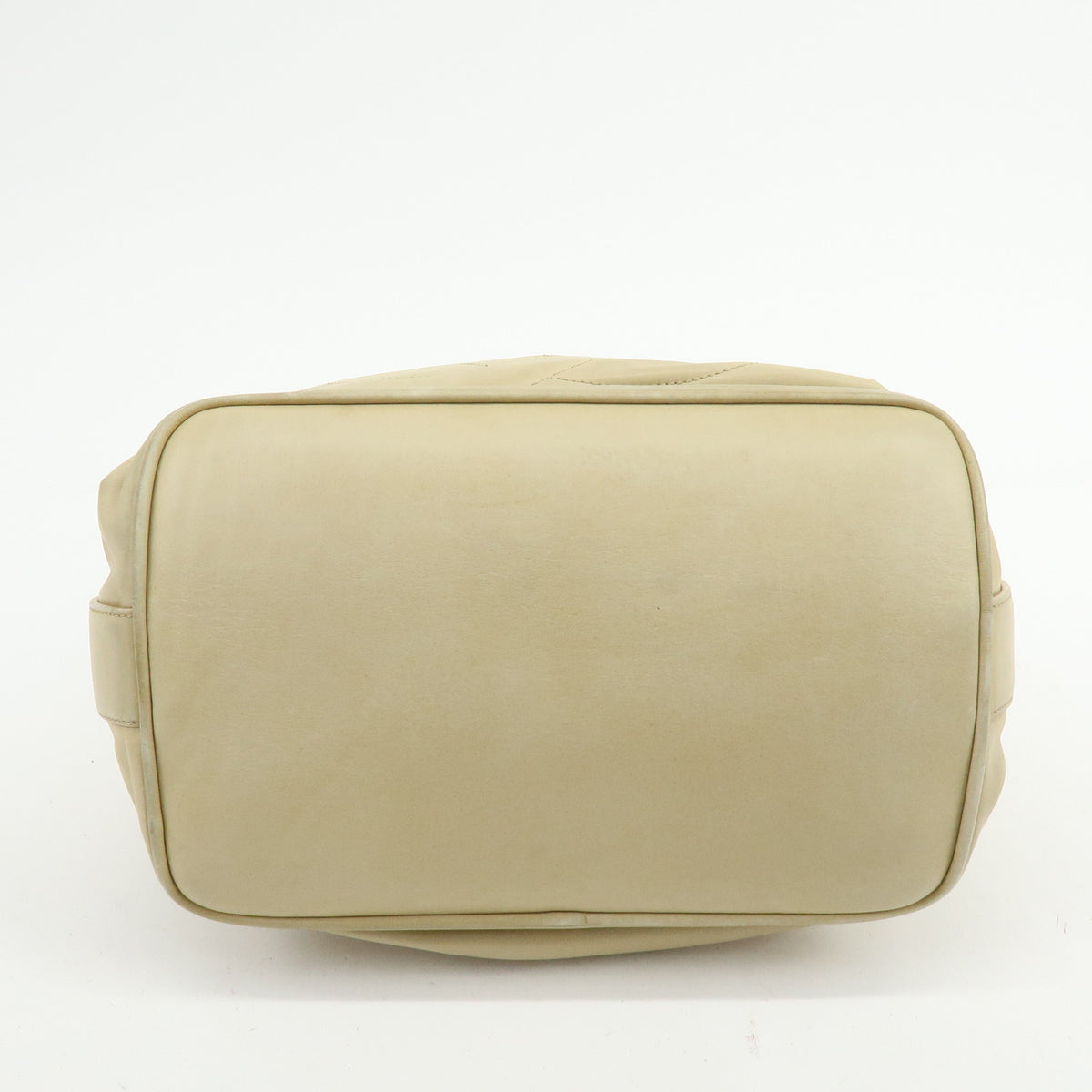 CHANEL Lamb Skin Bucket Chain Shoulder Bag Beige A01349