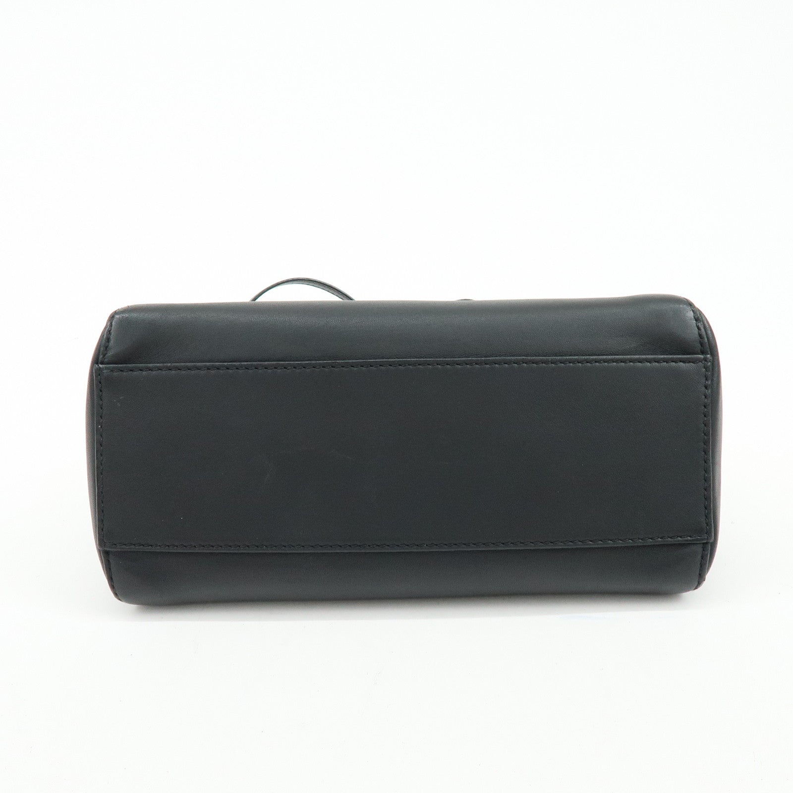 FENDI Peekaboo Mini Leather 2Way Shoulder Bag Hand Bag Black 8BN244
