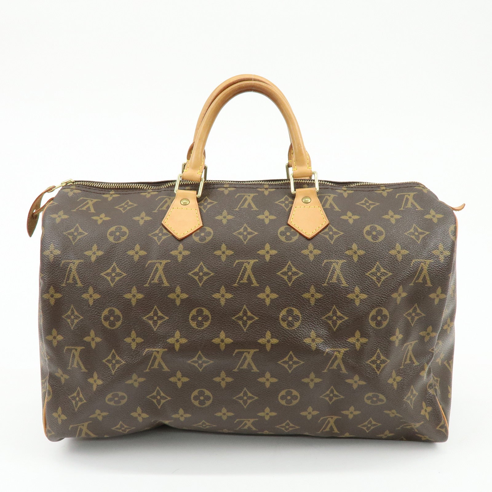 Louis Vuitton Monogram Speedy 40 Hand Bag Boston Bag Brown M41522