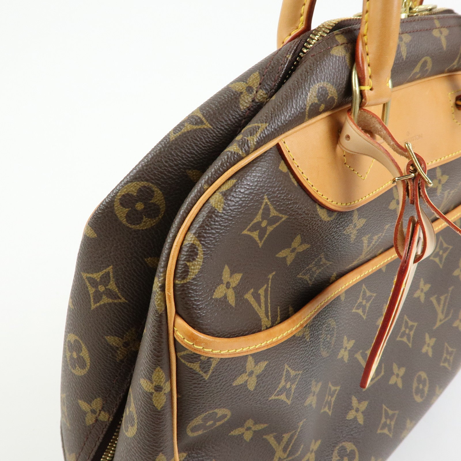 Louis Vuitton Monogram Deauville Canvas Hand Bag Brown M47270