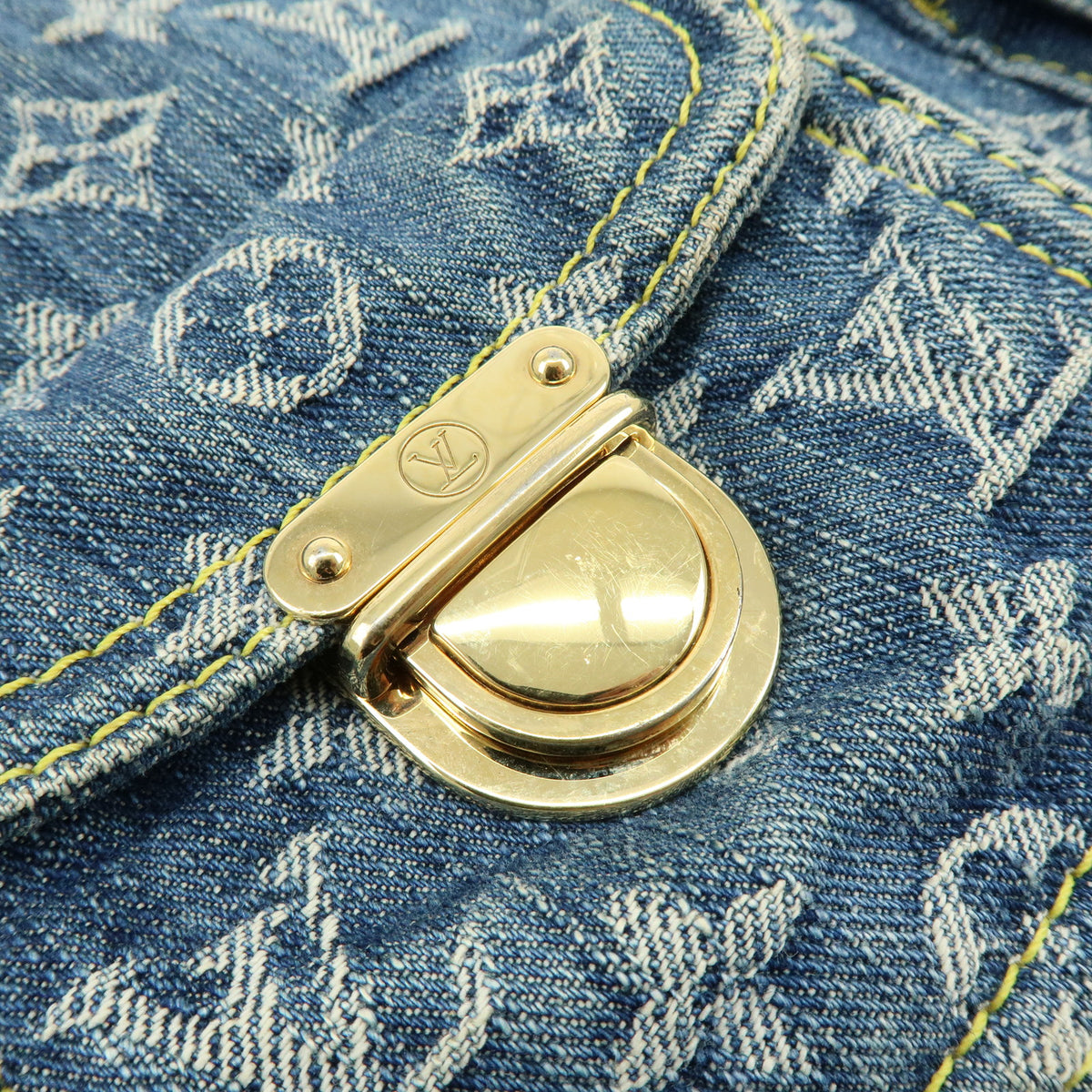 Louis Vuitton Monogram Denim Baggy GM Shoulder Bag Blue M95048