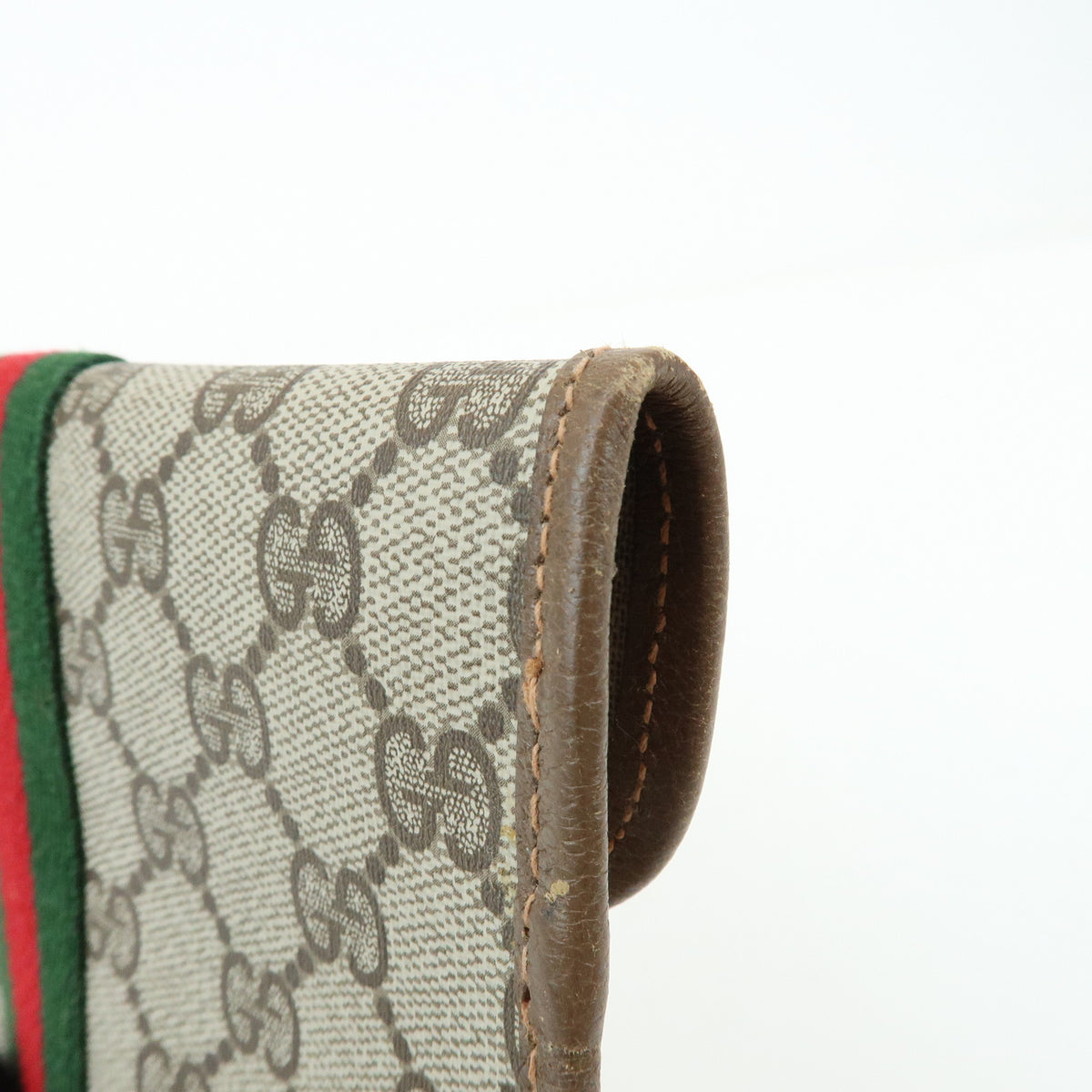GUCCI Sherry Old Gucci GG Supreme Leather Clutch Bag Pouch 89・01・021