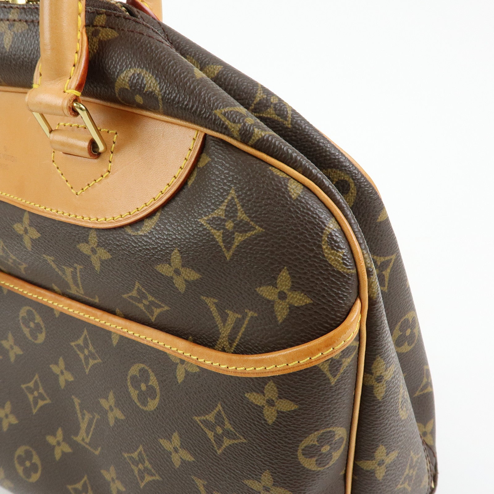 Louis Vuitton Monogram Deauville Canvas Hand Bag Brown M47270