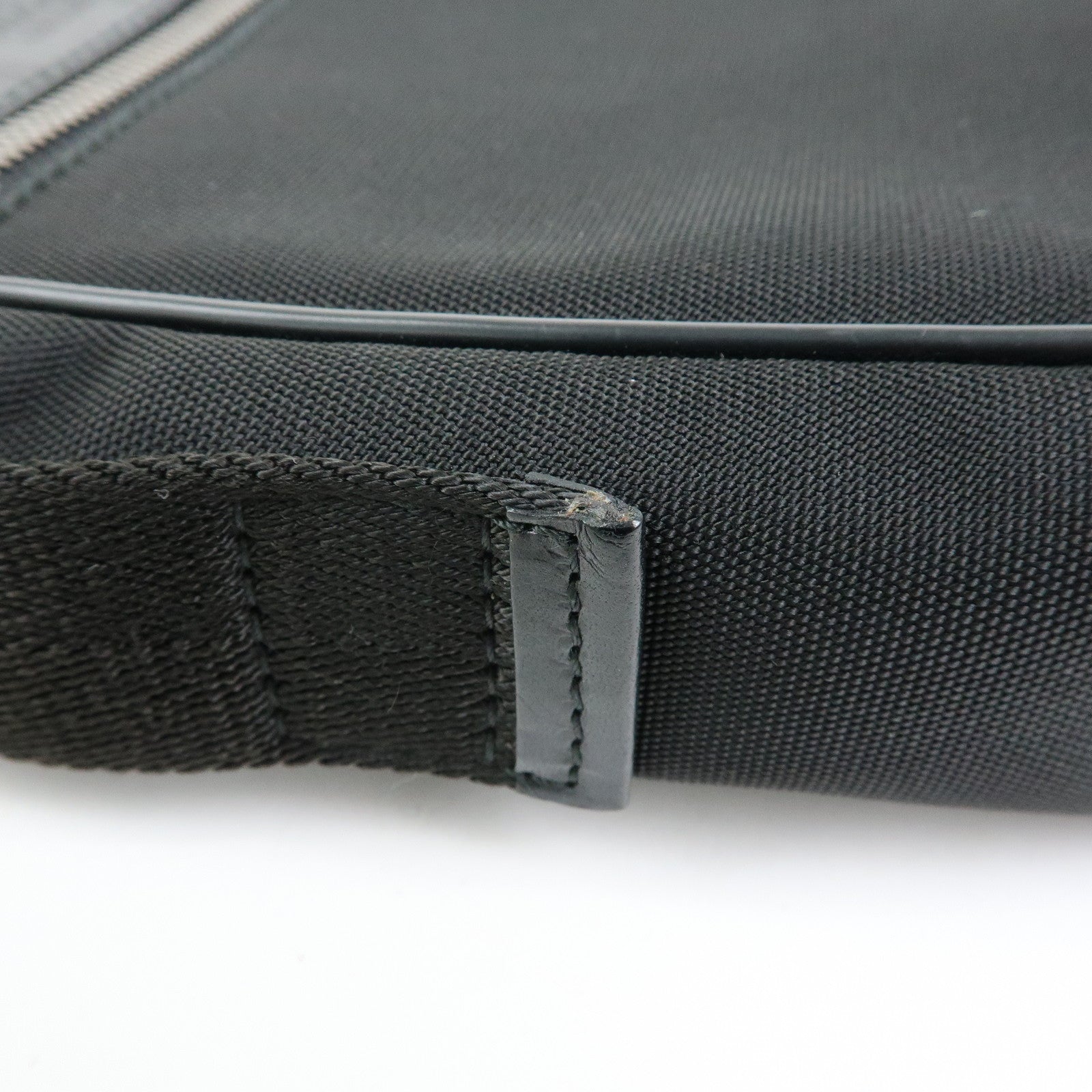 GUCCI Logo Canvas Leather Shoulder Bag Crossbody Bag Black 101680
