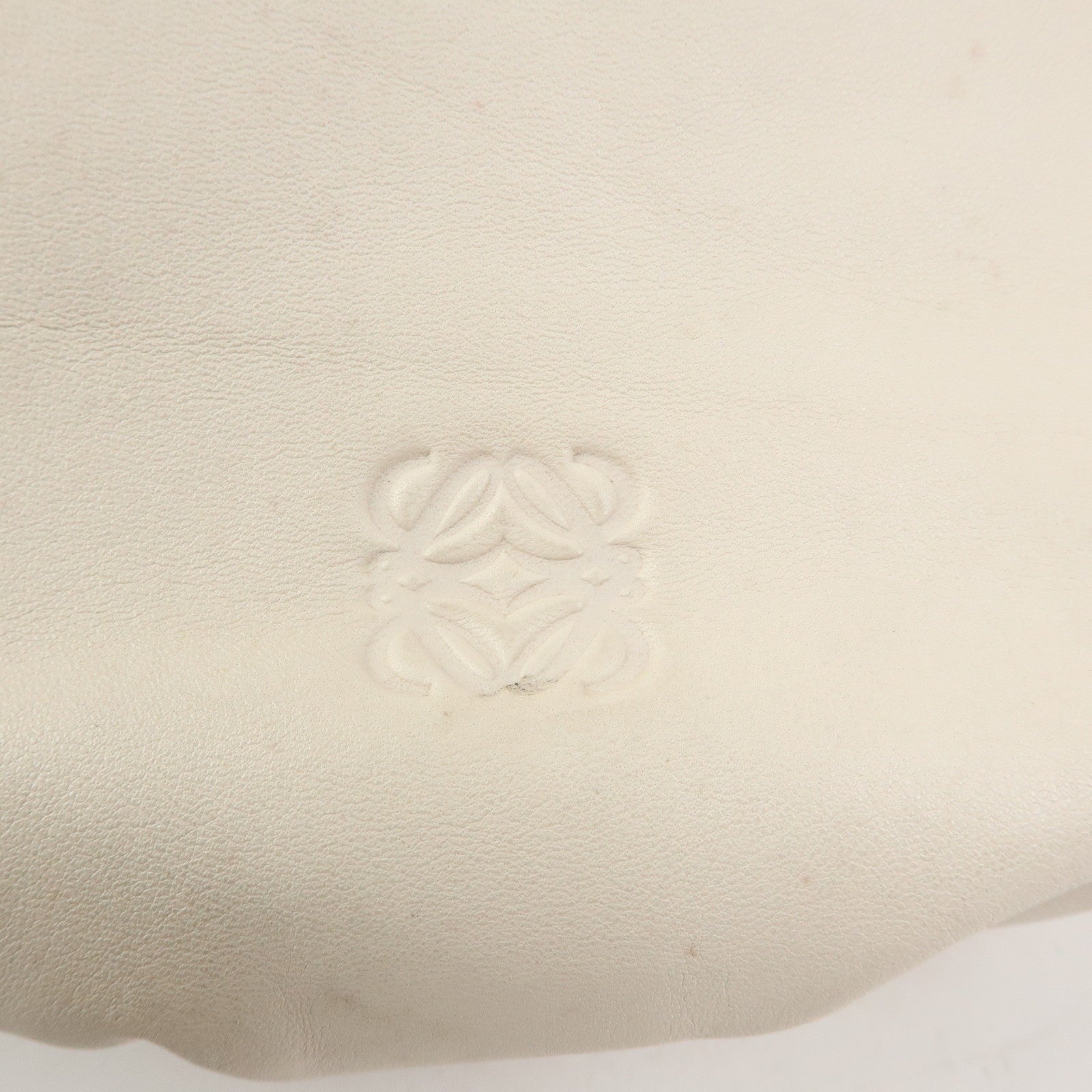 LOEWE Anagram Nappa Leather Hand Bag Shoulder Bag Ivory