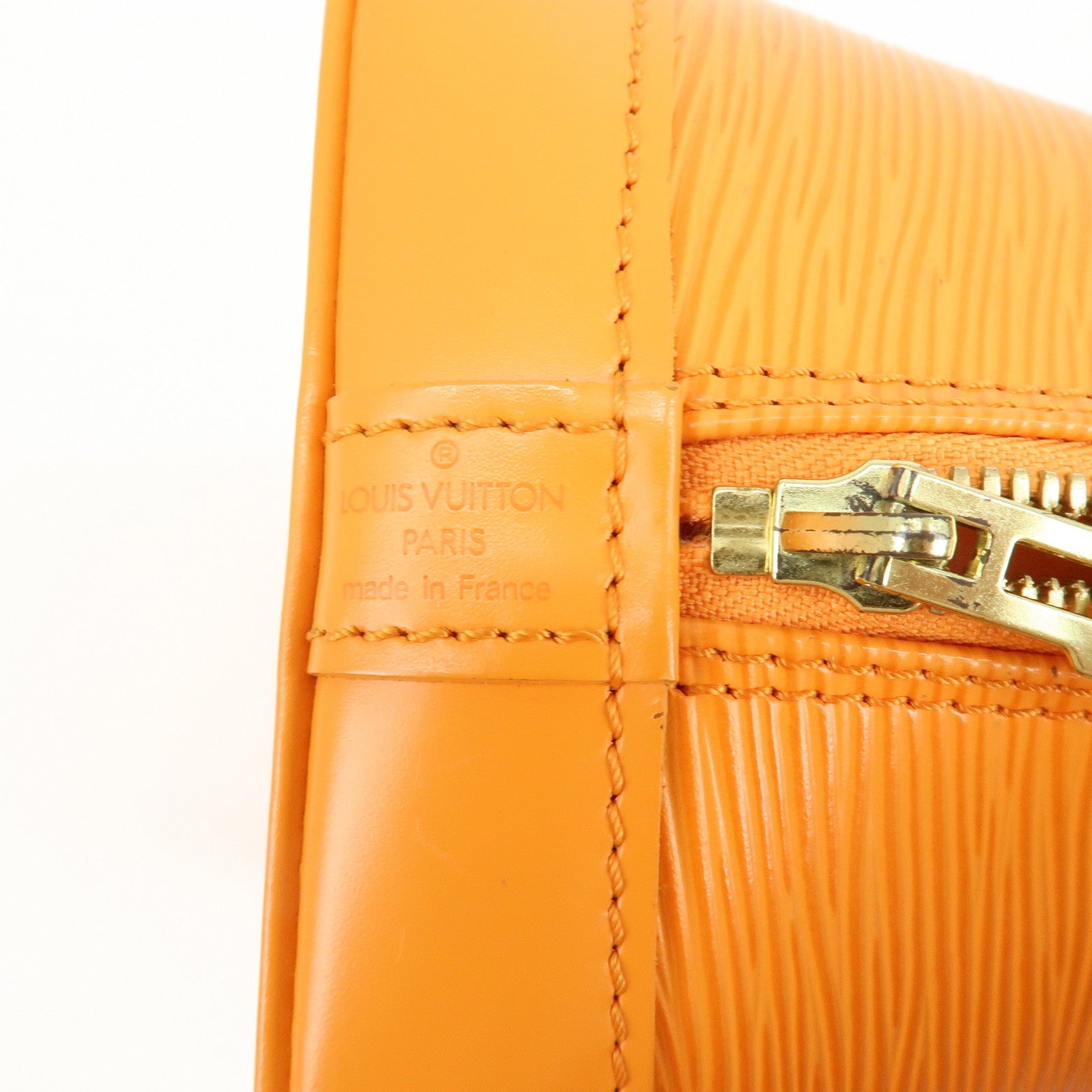 Louis Vuitton Epi Leather Alma PM Hand Bag Mandarin Orange M5124H