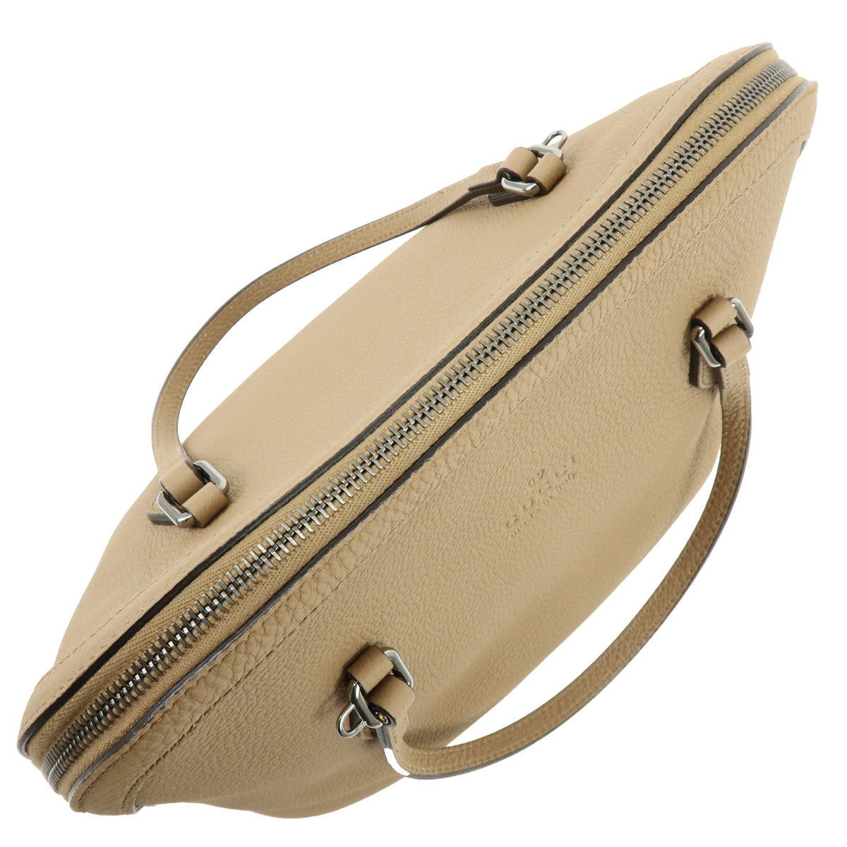 GUCCI Leather 2Way Bag Hand Bag Shoulder Bag Beige 420023