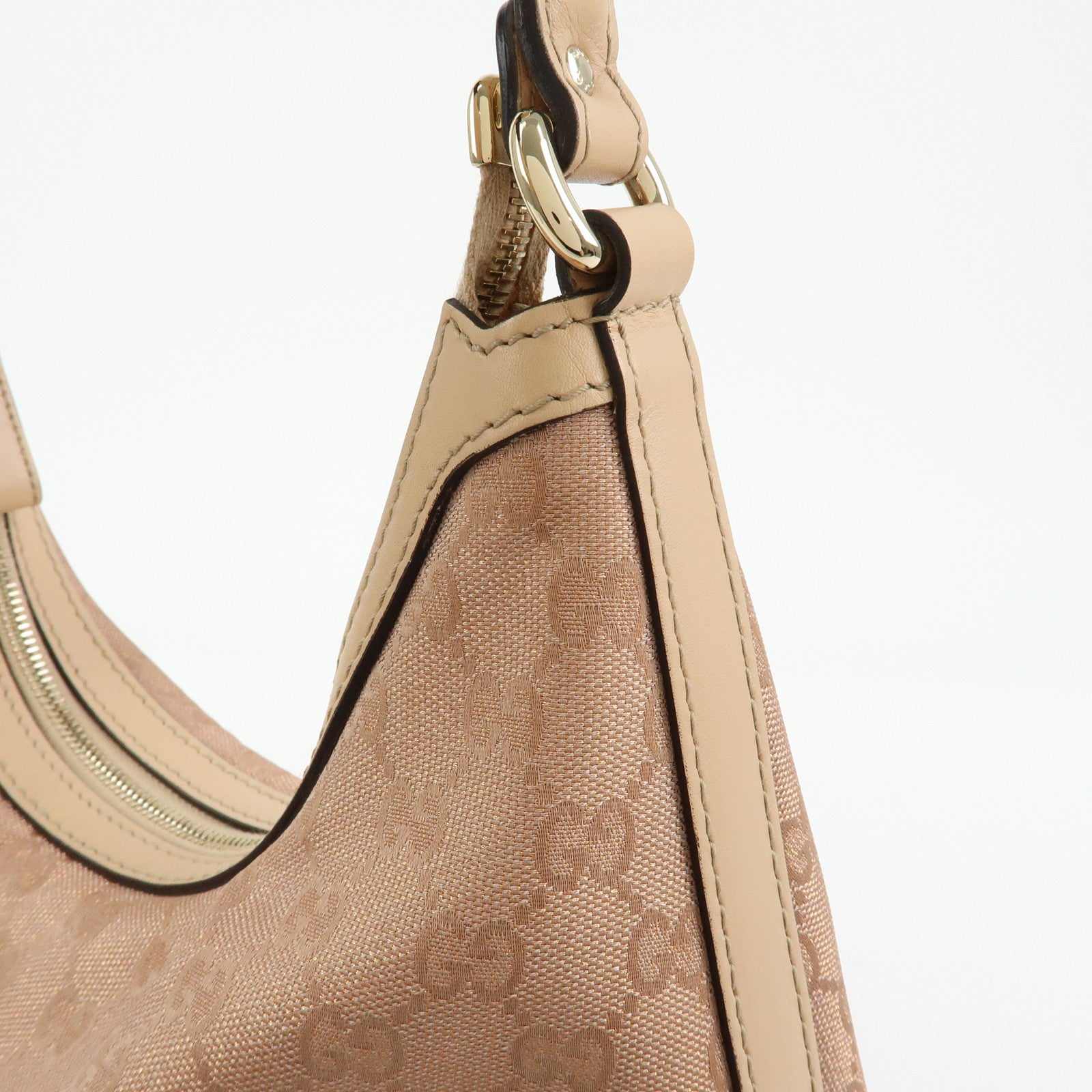 GUCCI Lovely Heart GG Canvas Leather Shoulder Hand Bag Pink 257070