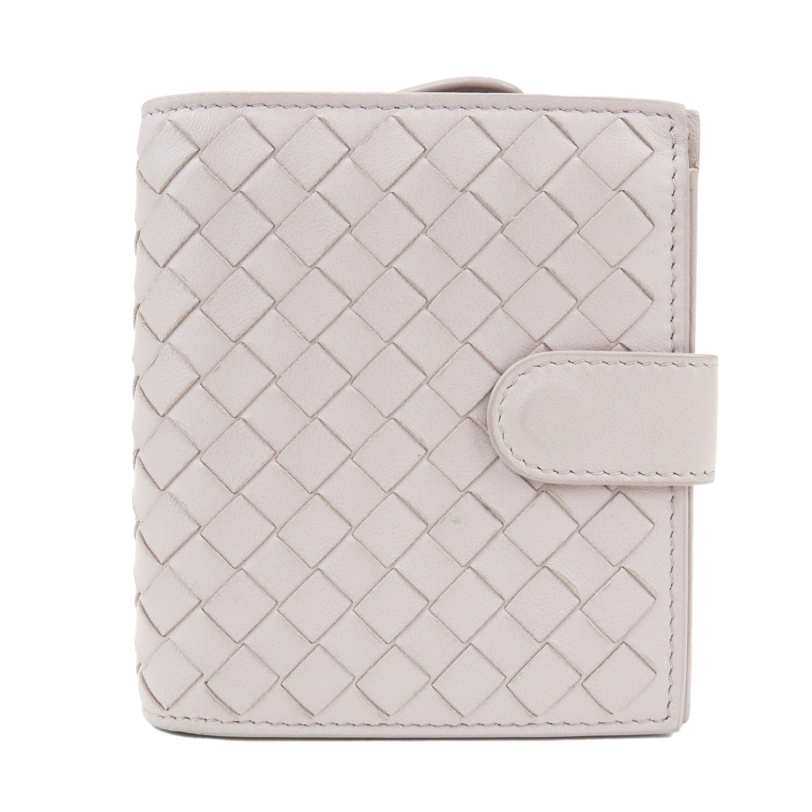 BOTTEGA VENETA Intrecciato Leather Bi-fold Comact Wallet Lavender
