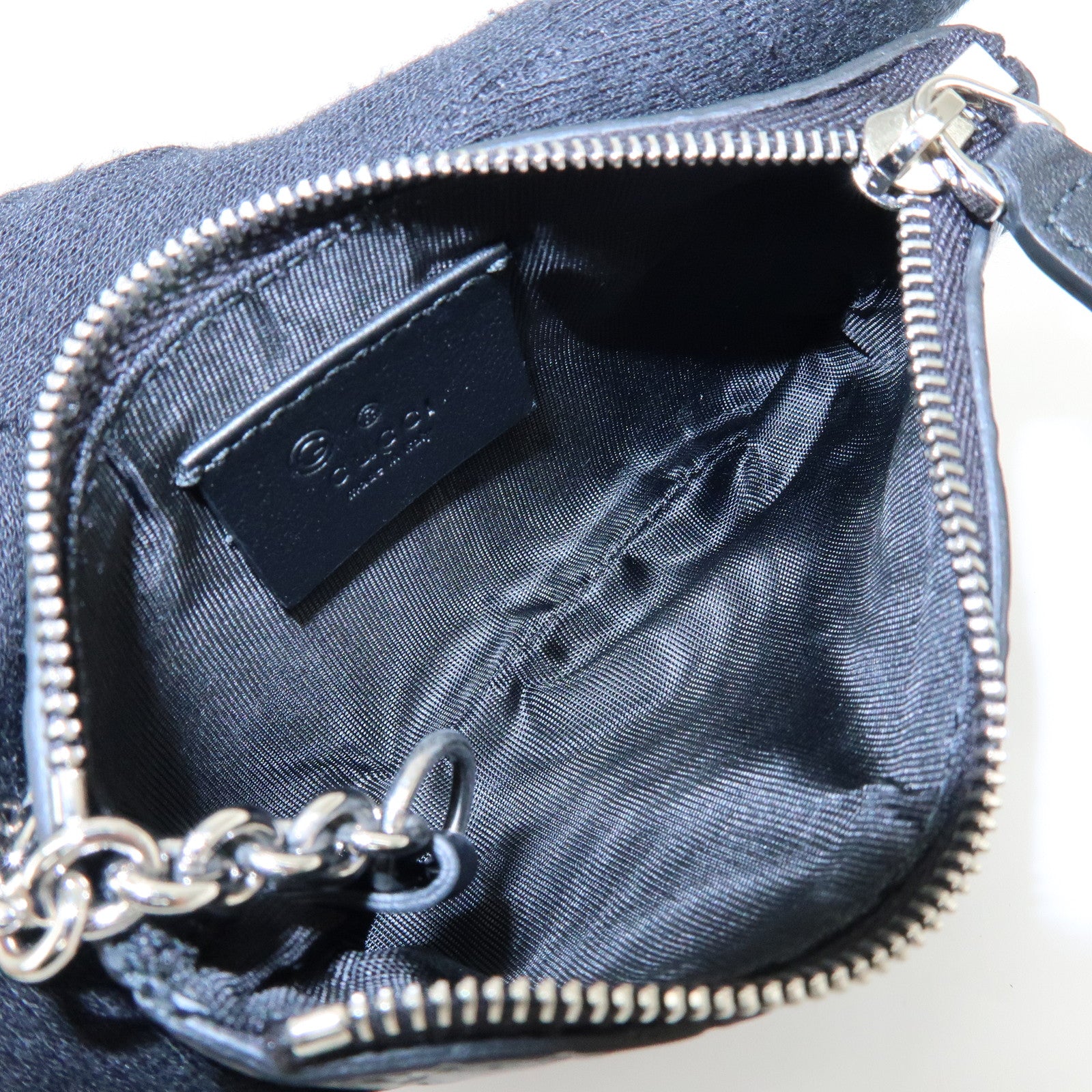 GUCCI Microguccissima Calf Leather Coin Case Black 544476