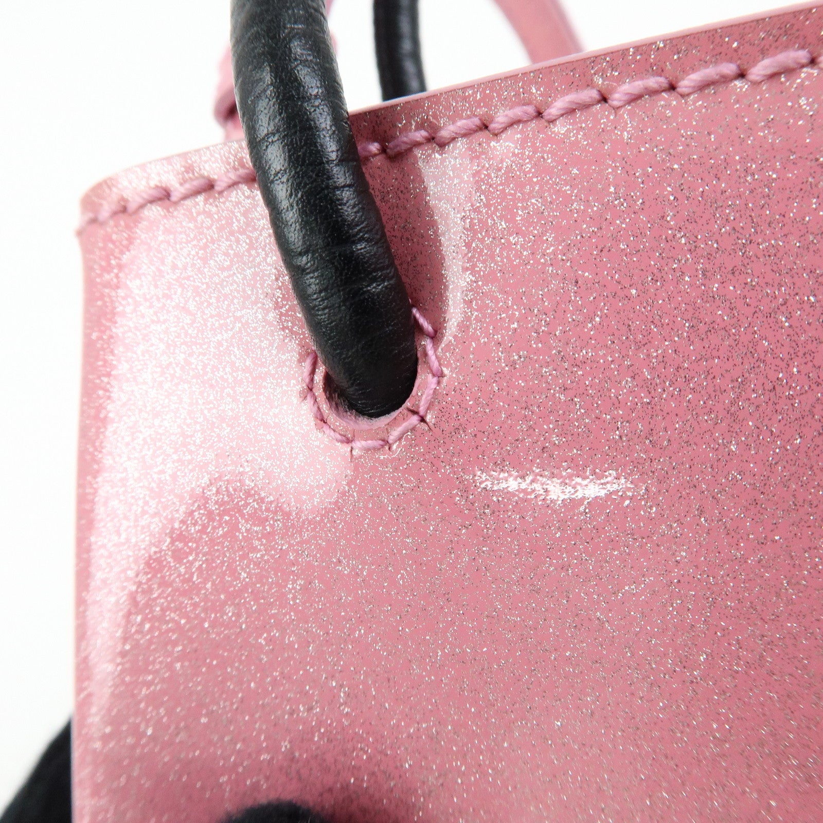 BALENCIAGA Patent Leather Shopping Phone Holder 2Way Bag Pink 593826