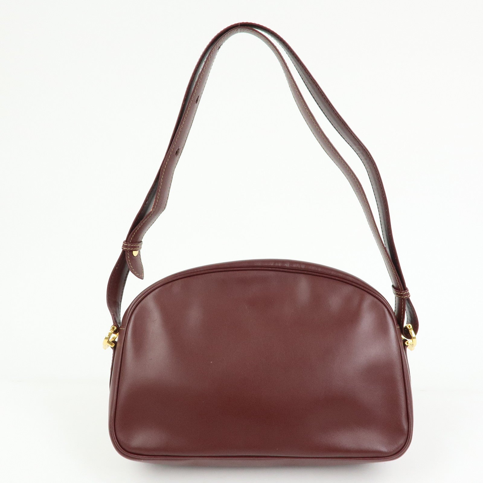 Cartier Must de Cartier Leather Shoulder Bag Bordeaux